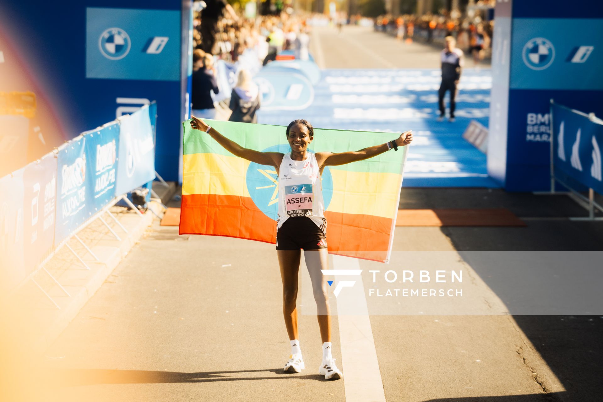 Tigst Assefa (ETH/Ethiopia) am 24.09.2023 beim Berlin Marathon in Berlin