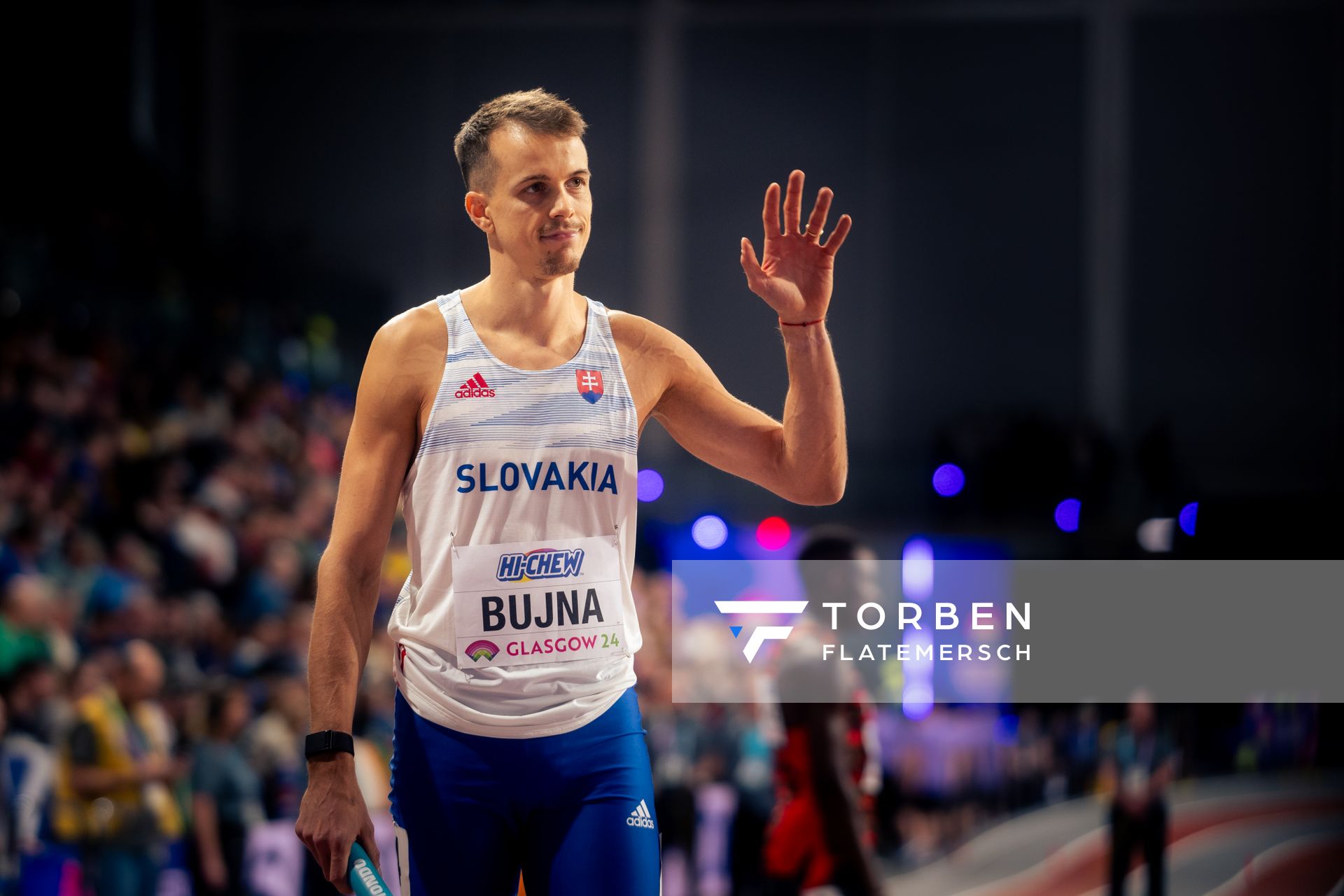 Simon Bujna (SVK/Slovakia) am 03.03.2024 bei den World Athletics Indoor Championships in Glasgow (Schottland / Vereinigtes Königreich)