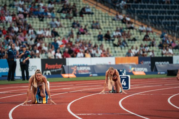 Alica Schmidt (GER) im 400m Vorlauf am 15.08.2022 bei den Leichtathletik-Europameisterschaften in Muenchen