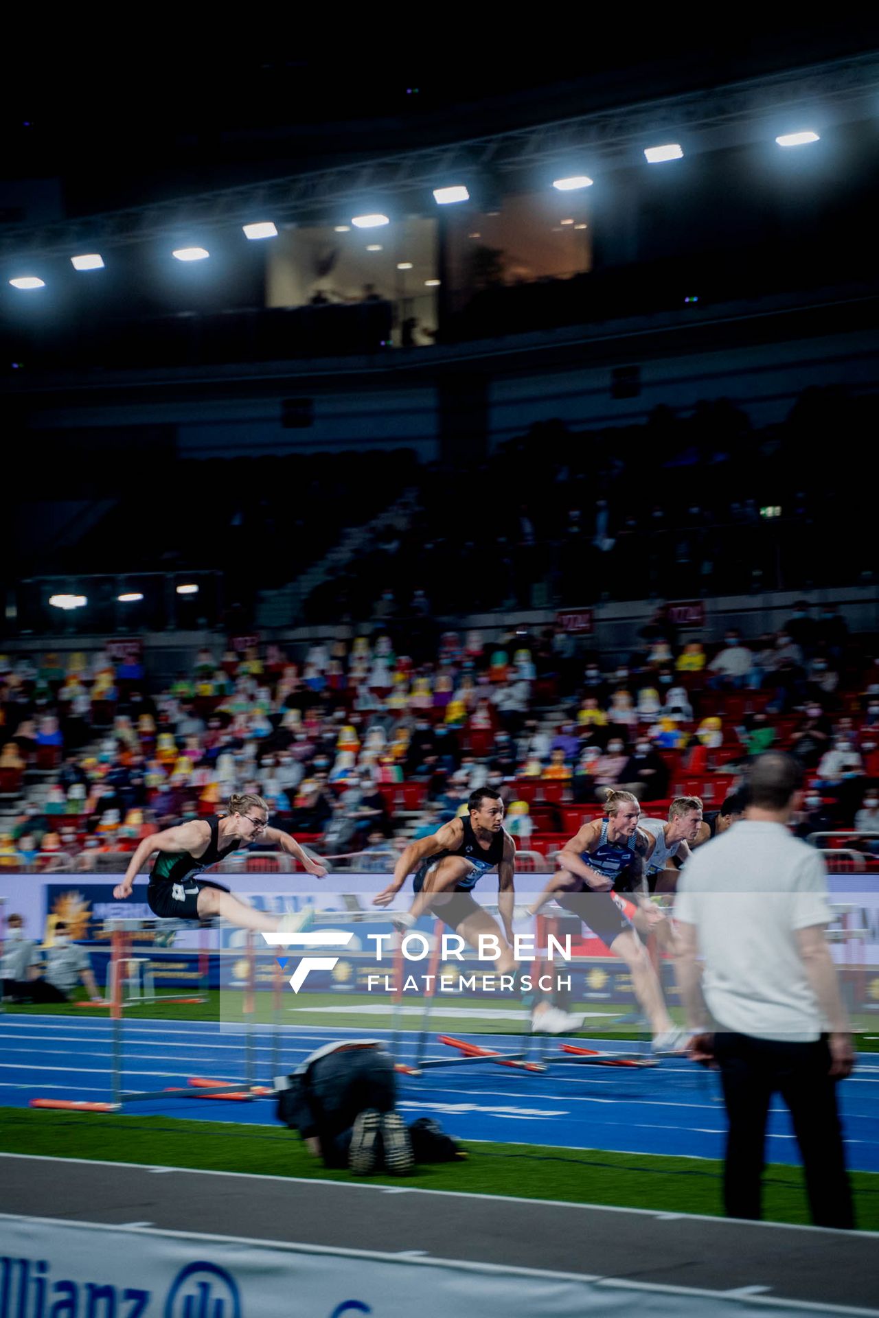 60m Huerden am 20.02.2022 beim ISTAF in Duesseldorf