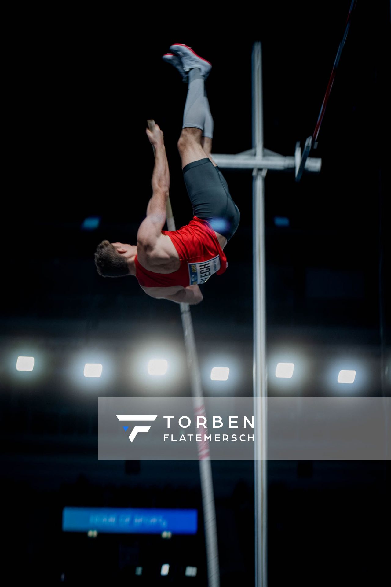 Torben Blech (TSV Bayer 04 Leverkusen) beim Stabhochsprung am 20.02.2022 beim ISTAF in Duesseldorf