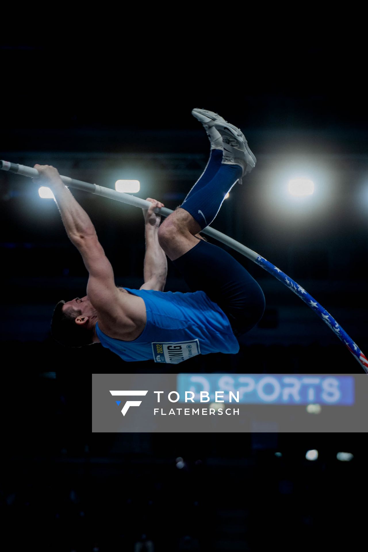 Matt Ludwig (USA) beim Stabhochsprung am 20.02.2022 beim ISTAF in Duesseldorf