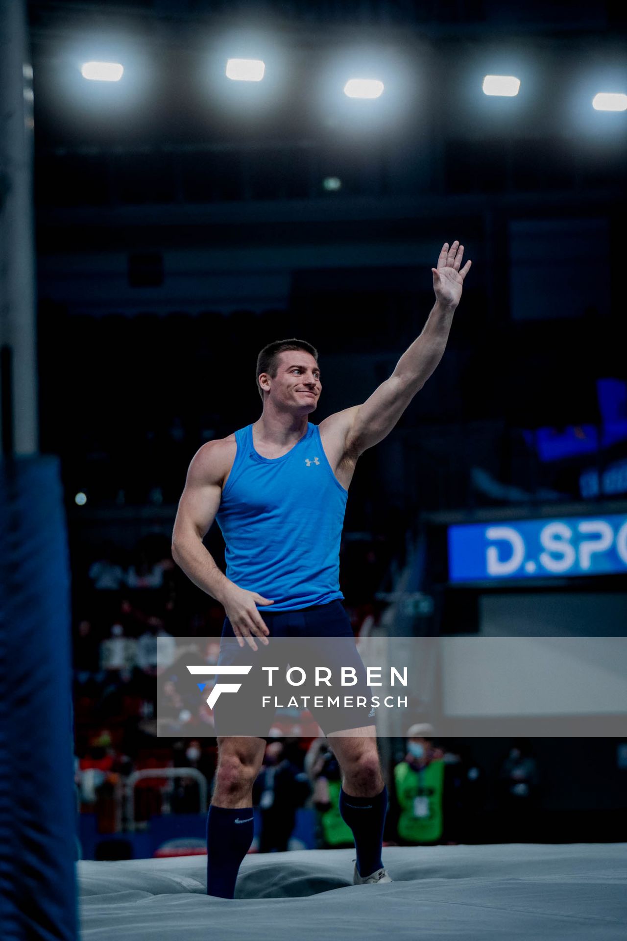 Matt Ludwig (USA) beim Stabhochsprung am 20.02.2022 beim ISTAF in Duesseldorf