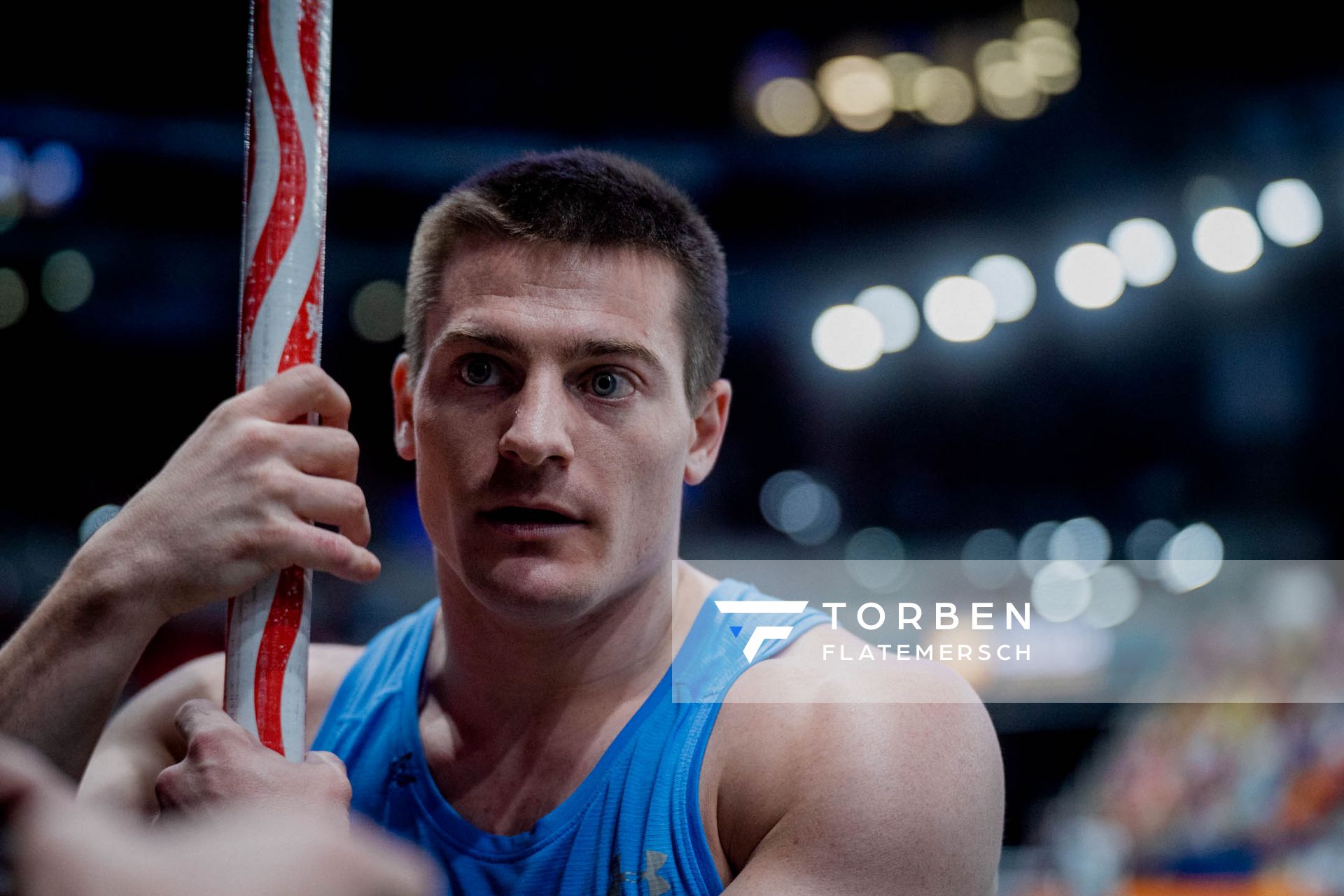 Matt Ludwig (USA) beim Stabhochsprung am 20.02.2022 beim ISTAF in Duesseldorf