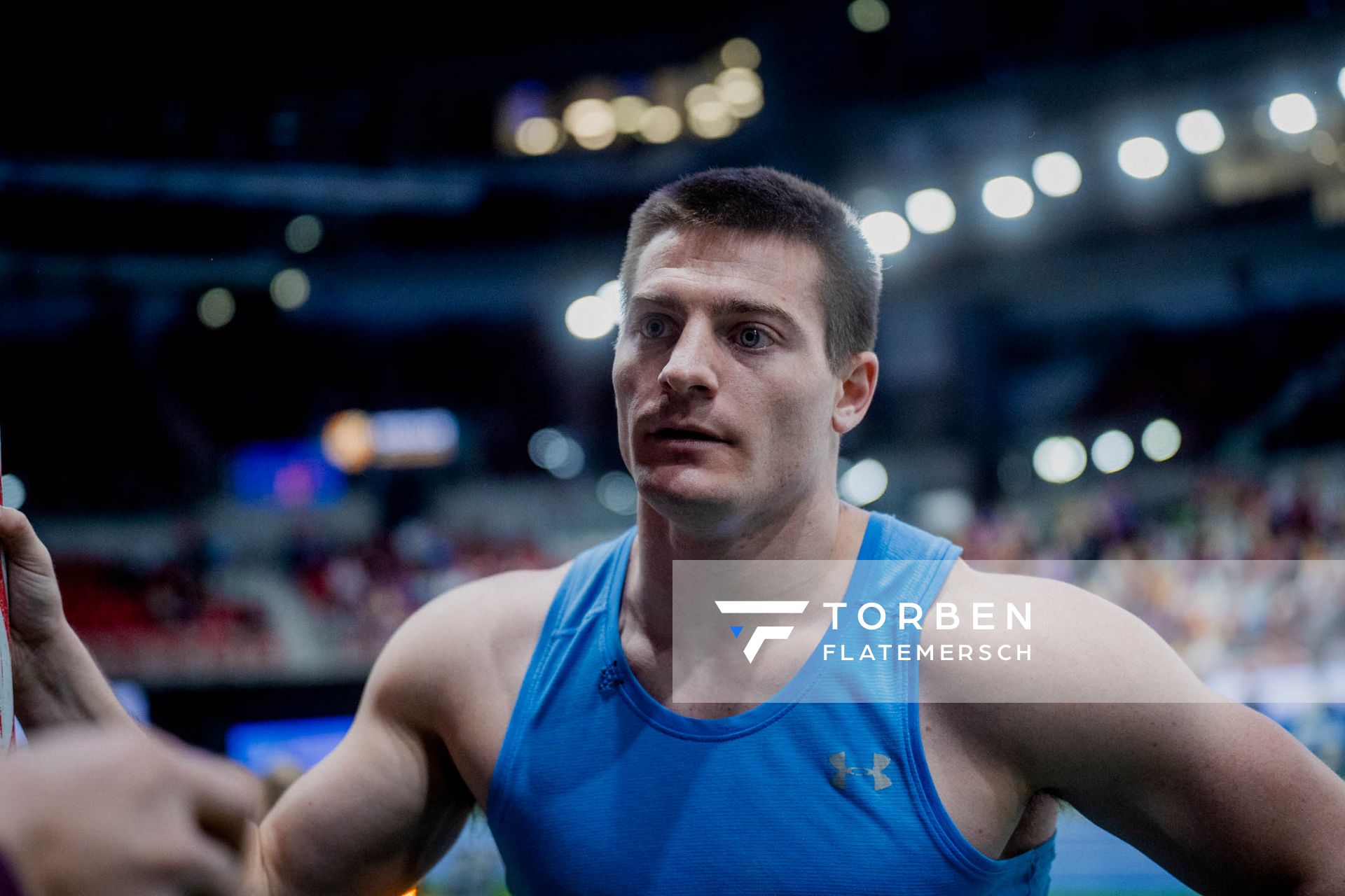 Matt Ludwig (USA) beim Stabhochsprung am 20.02.2022 beim ISTAF in Duesseldorf