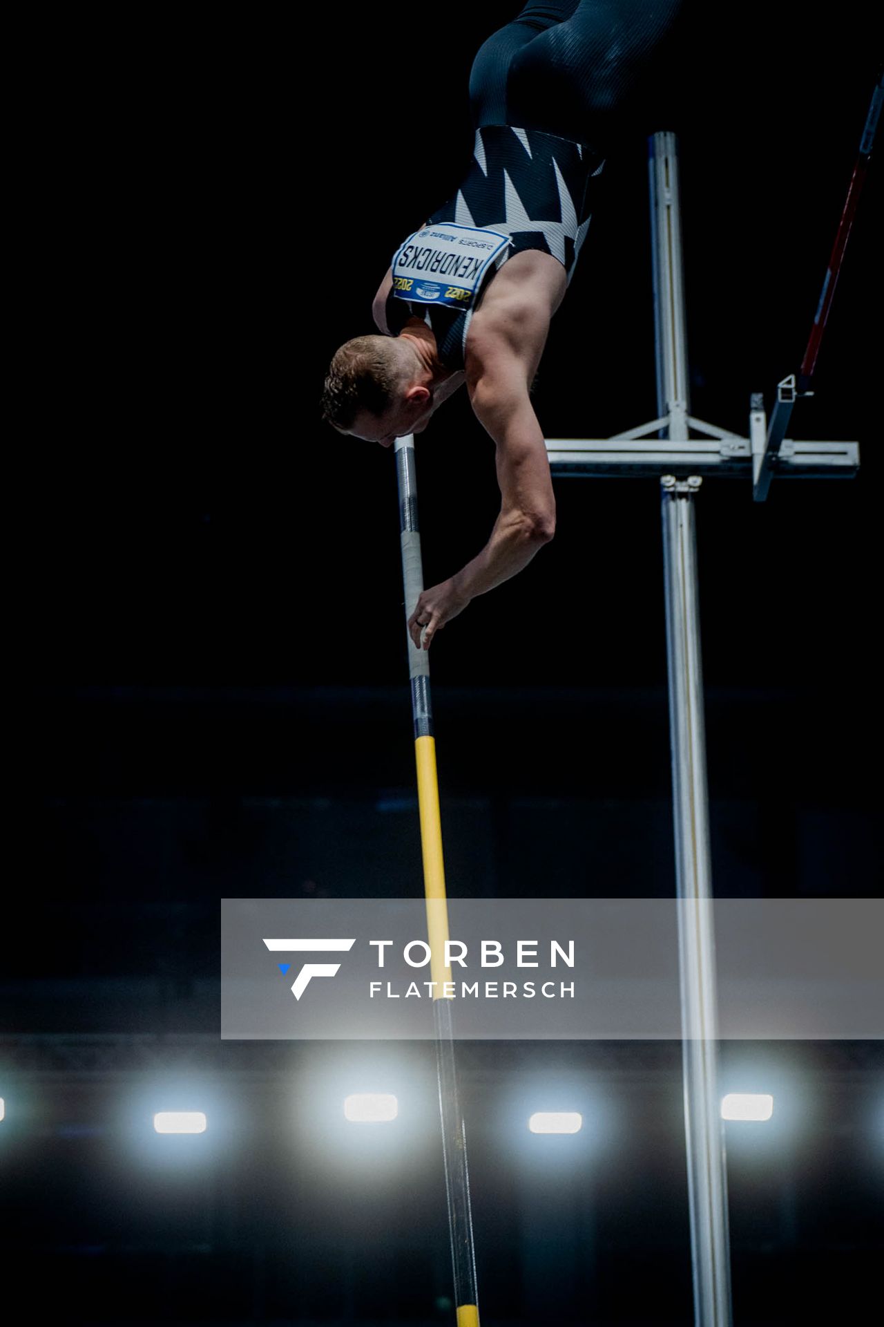 Sam Kendricks (USA) beim Stabhochsprung am 20.02.2022 beim ISTAF in Duesseldorf