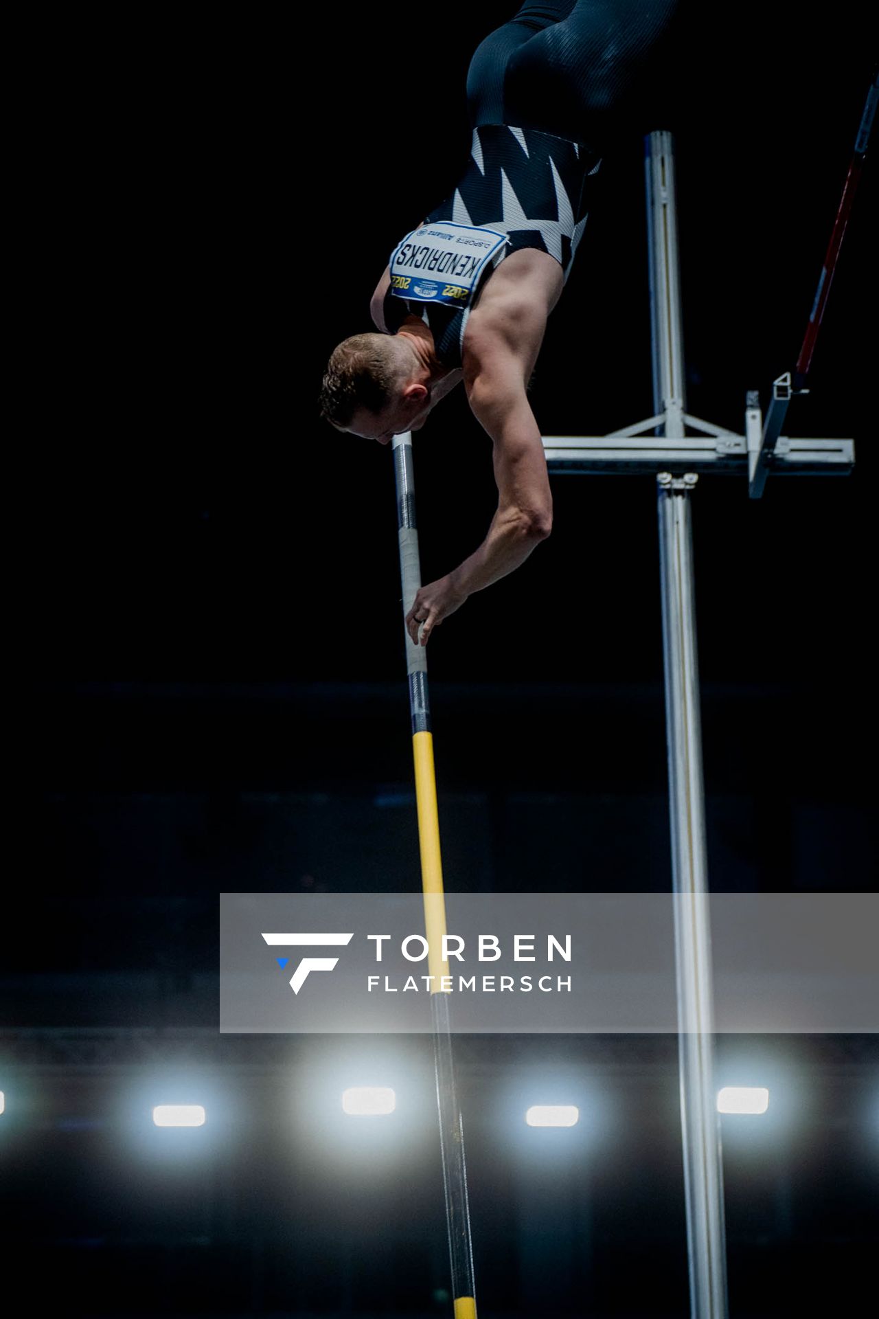 Sam Kendricks (USA) beim Stabhochsprung am 20.02.2022 beim ISTAF in Duesseldorf