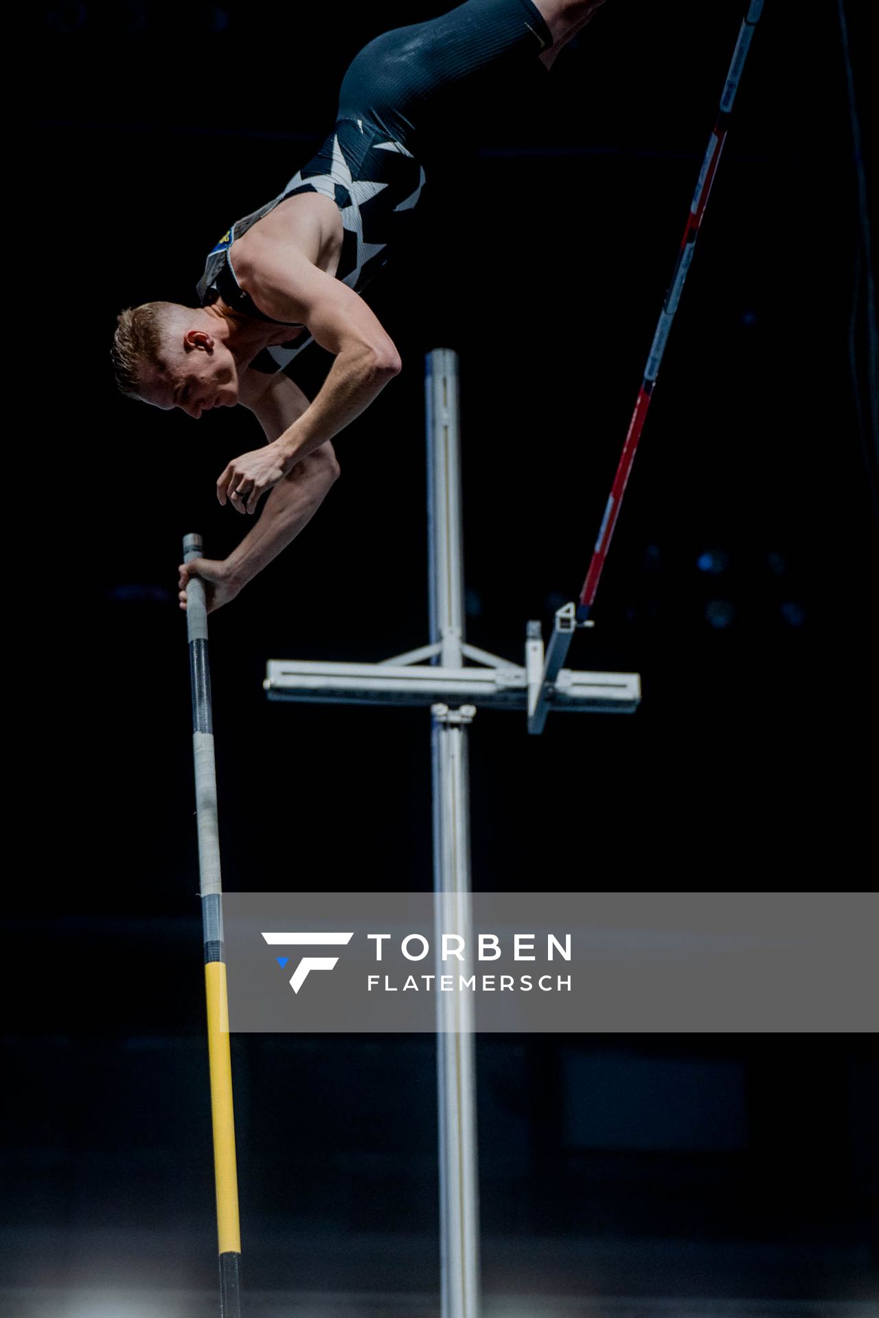 Sam Kendricks (USA) beim Stabhochsprung am 20.02.2022 beim ISTAF in Duesseldorf