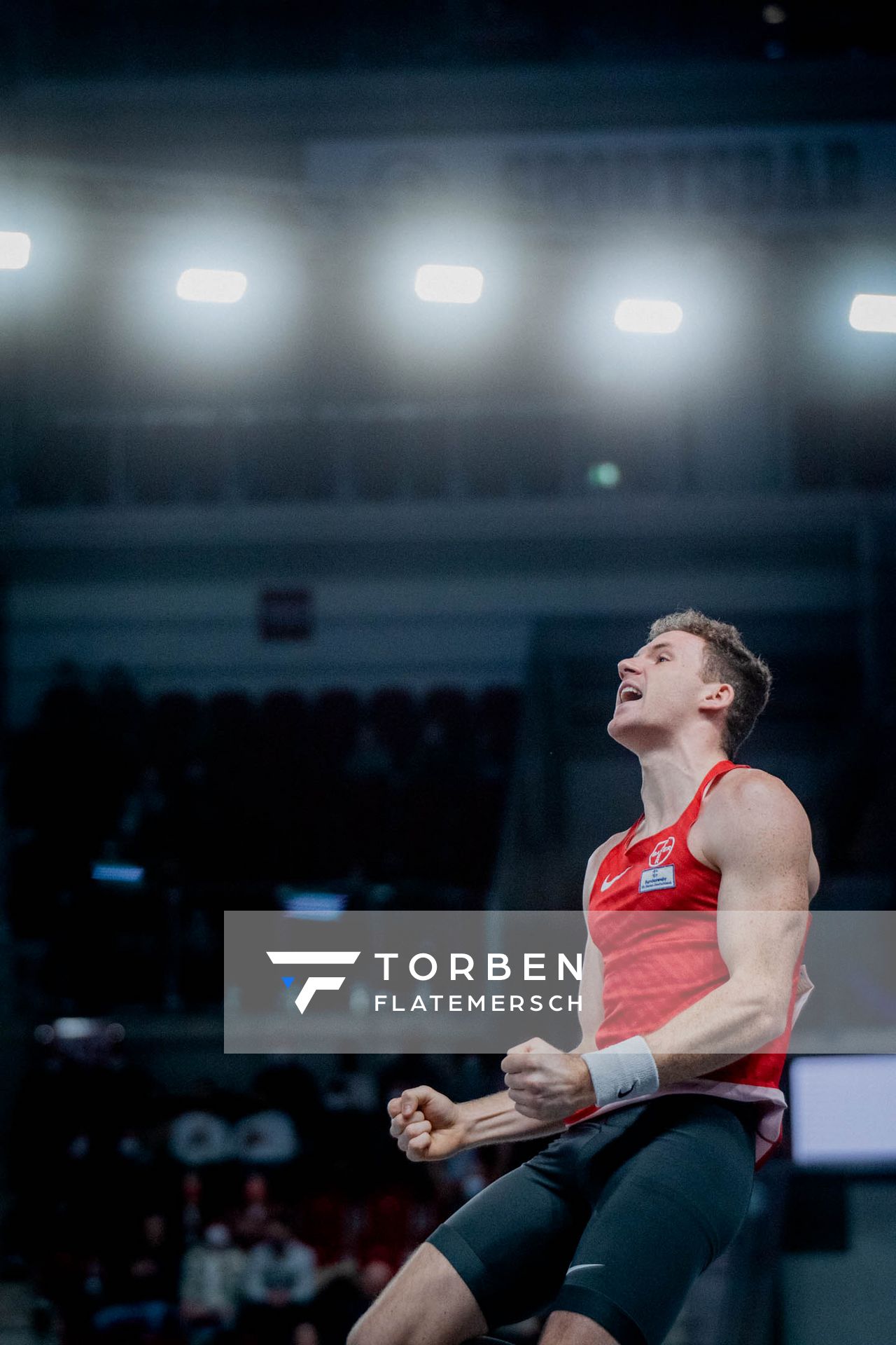 Torben Blech (TSV Bayer 04 Leverkusen) beim Stabhochsprung am 20.02.2022 beim ISTAF in Duesseldorf