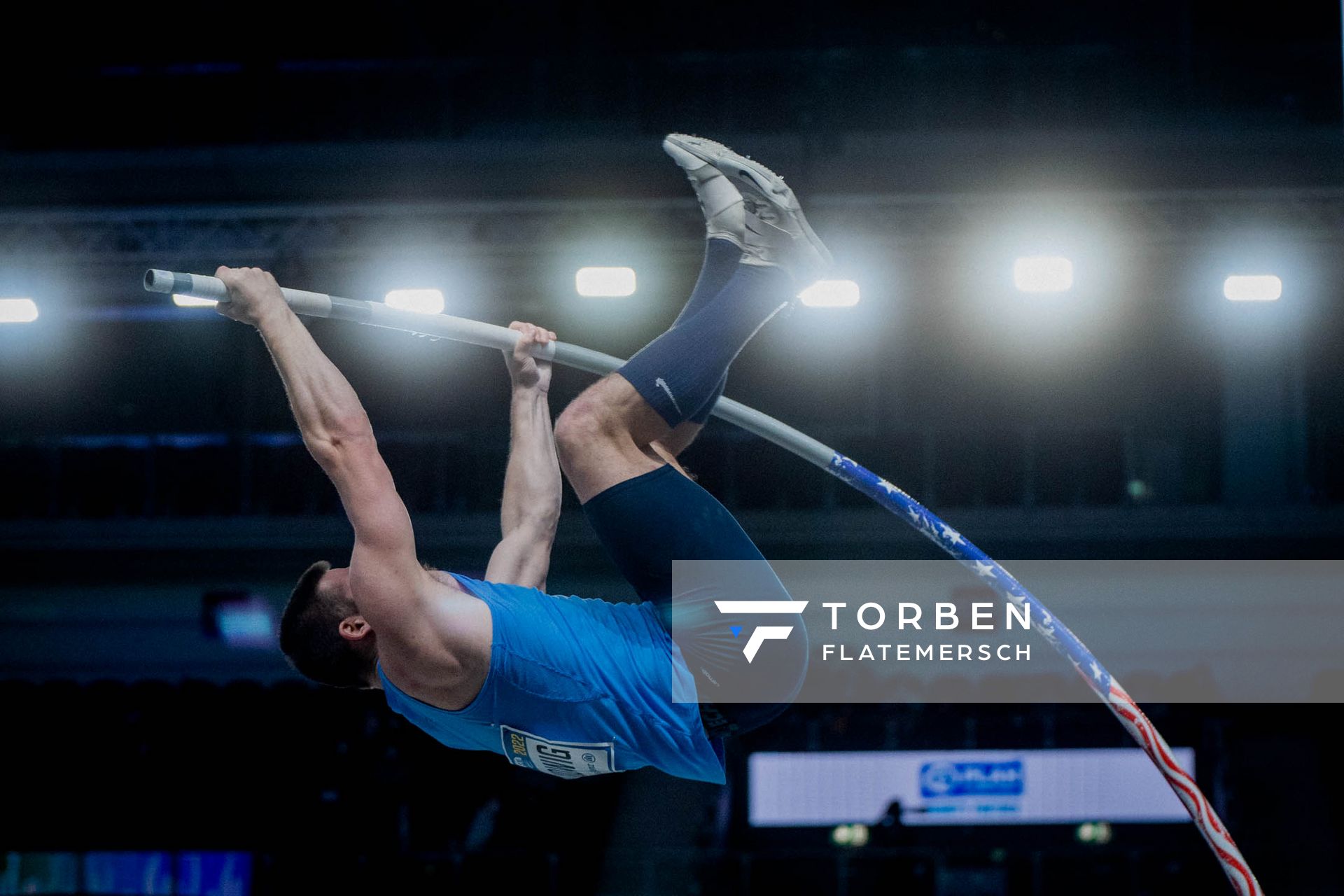 Matt Ludwig (USA) beim Stabhochsprung am 20.02.2022 beim ISTAF in Duesseldorf