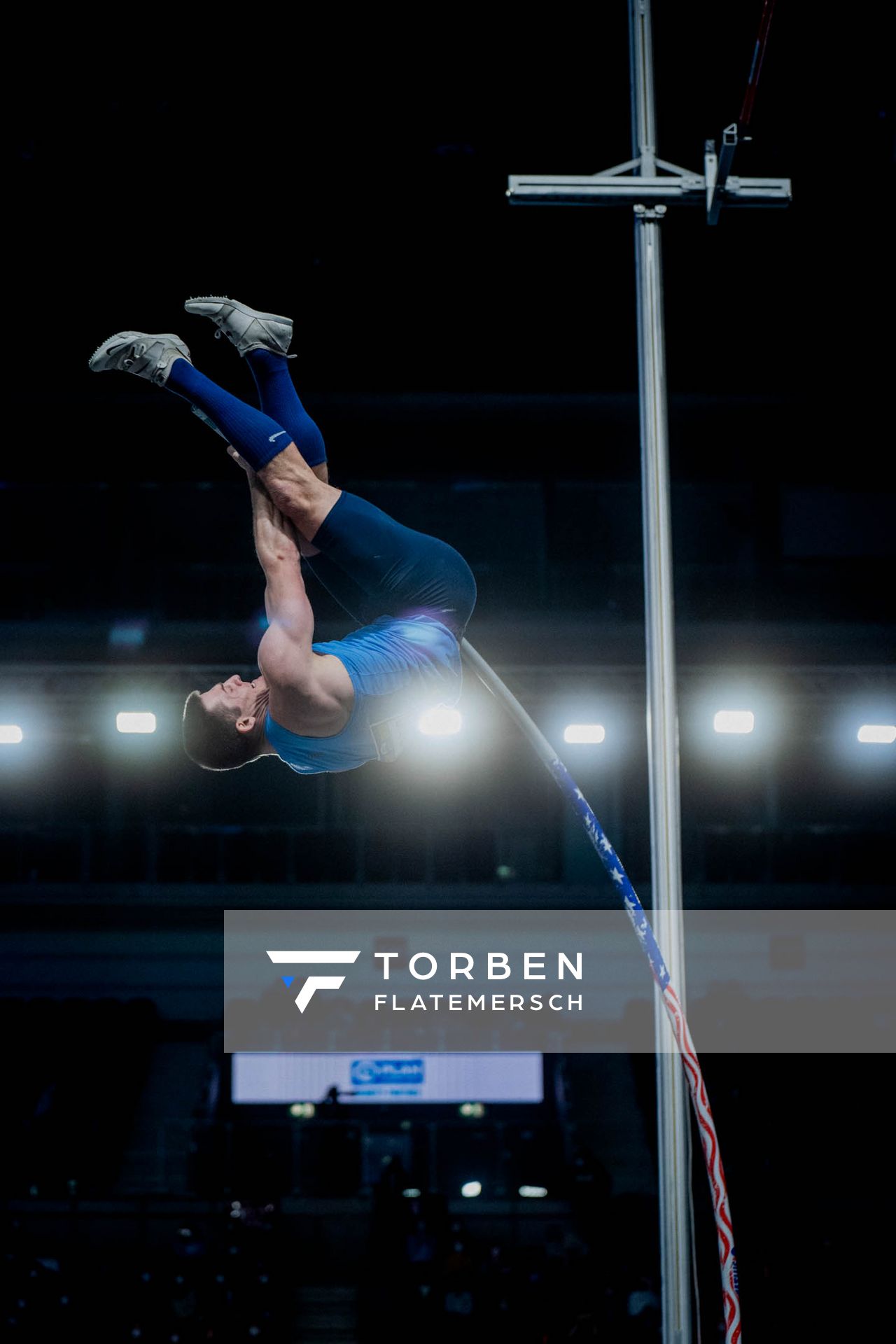 Matt Ludwig (USA) beim Stabhochsprung am 20.02.2022 beim ISTAF in Duesseldorf