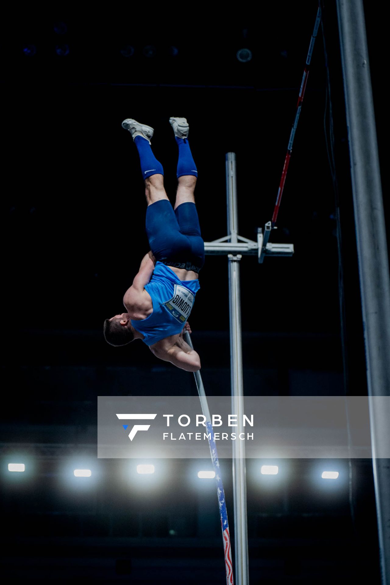 Matt Ludwig (USA) beim Stabhochsprung am 20.02.2022 beim ISTAF in Duesseldorf