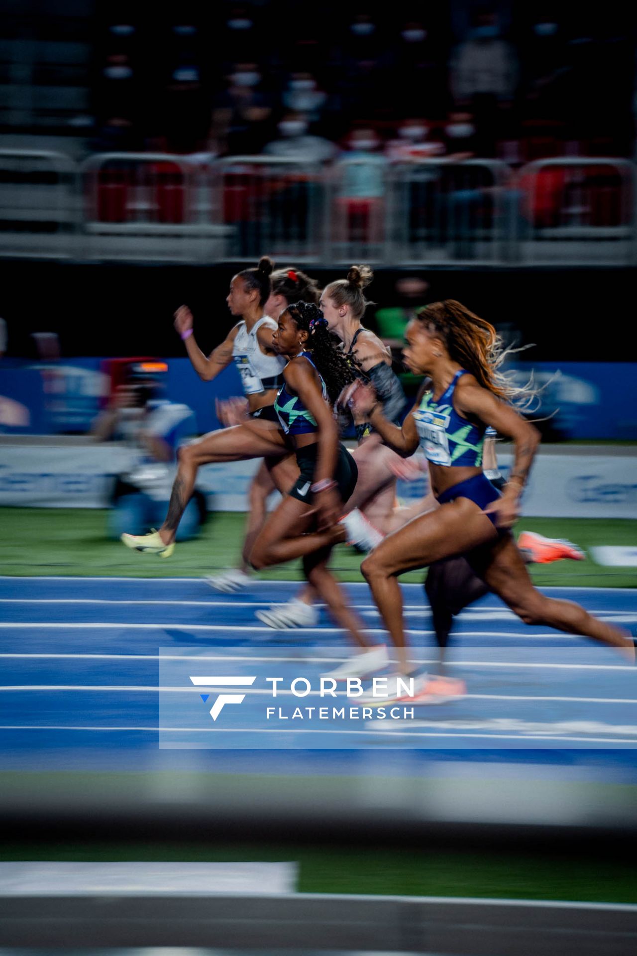 60m der Frauen am 20.02.2022 beim ISTAF in Duesseldorf