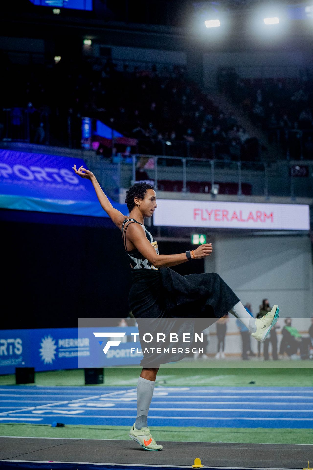 Malaika Mihambo (LG Kurpfalz) am 20.02.2022 beim ISTAF in Duesseldorf