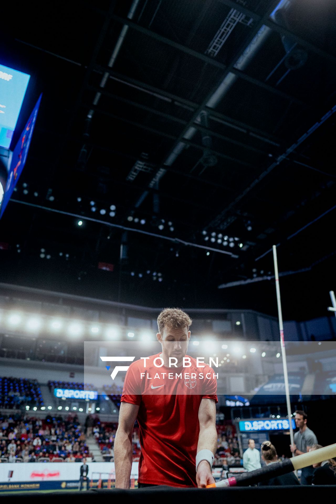 Torben Blech (GER) im Stabhochsprung am 29.01.2023 beim ISTAF Indoor im PSD Bank Dome in Duesseldorf