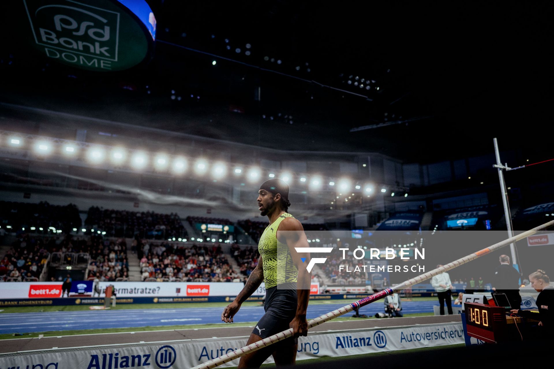 Bo Kanda Lita Baehre (GER) im Stabhochsprung am 29.01.2023 beim ISTAF Indoor im PSD Bank Dome in Duesseldorf