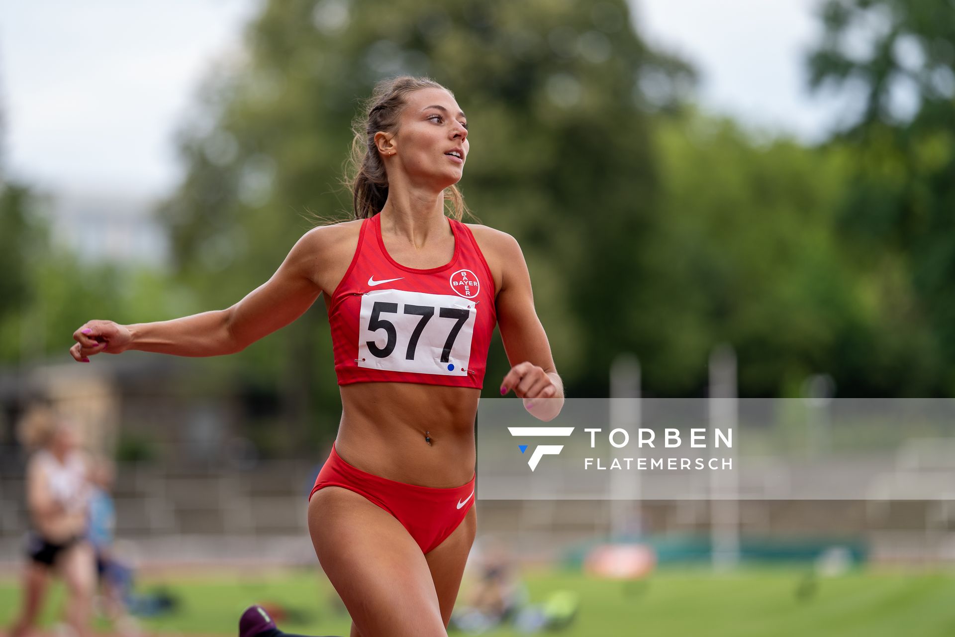 Marsha Anica Dunkel (TSV Bayer 04 Leverkusen) ueber 400m am 11.07.2020 waehrend dem Backontrack-Meeting in Dortmund