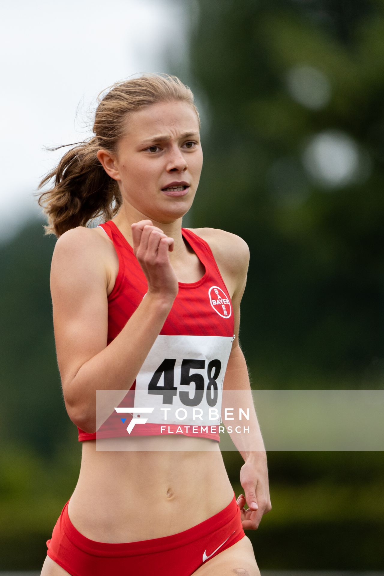 Clara Braun (TSV Bayer 04 Leverkusen) ueber 800m am 22.07.2020 waehrend dem Meller Laeufermeeting