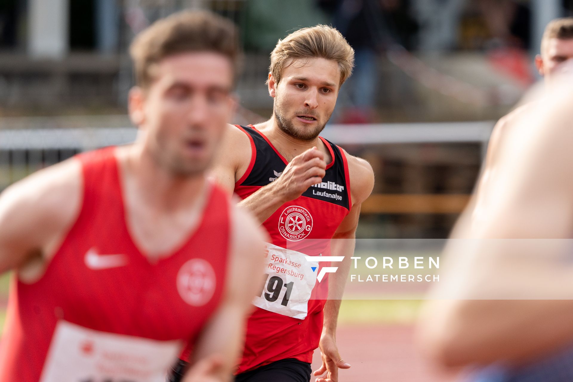 Fabian Dammermann (LG Osnabrueck) ueber 400m am 26.07.2020 waehrend der Sparkassen Gala in Regensburg