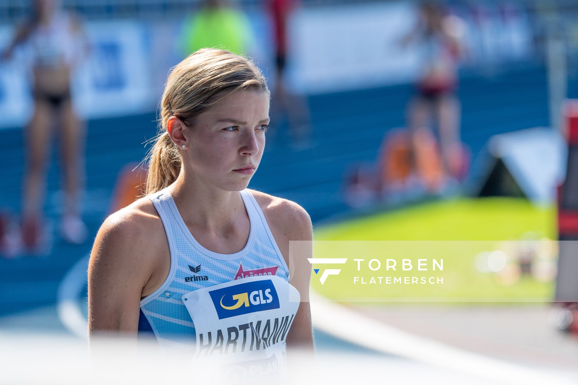 Lisa Sophie Hartmann (VfL Sindelfingen) ueber 400m Huerden am 08.08.2020 waehrend den deutschen Leichtathletik-Meisterschaften 2020 im Eintracht-Stadion in Braunschweig