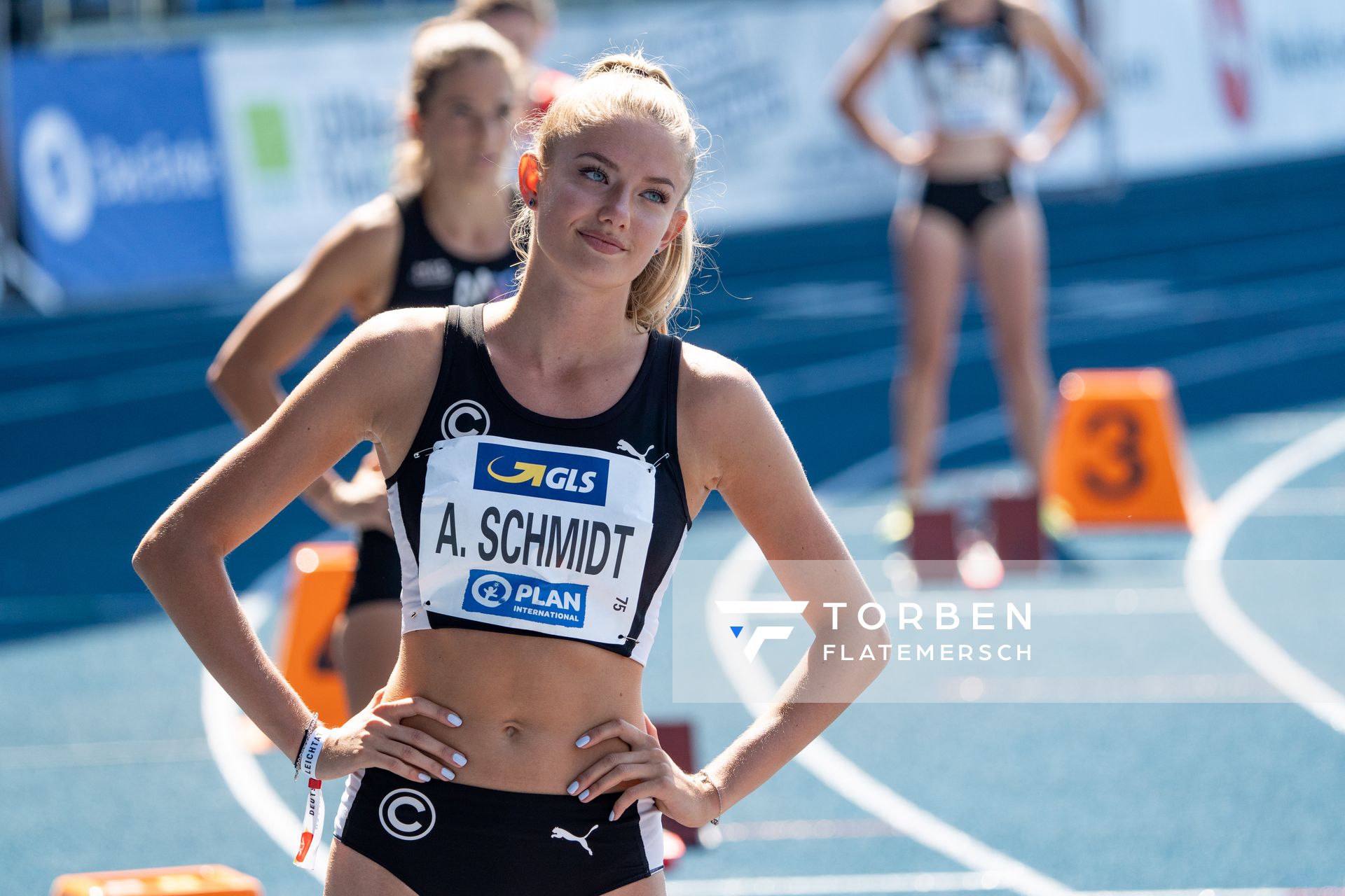 Alica Schmidt (SCC Berlin) ueber 400m am 08.08.2020 waehrend den deutschen Leichtathletik-Meisterschaften 2020 im Eintracht-Stadion in Braunschweig