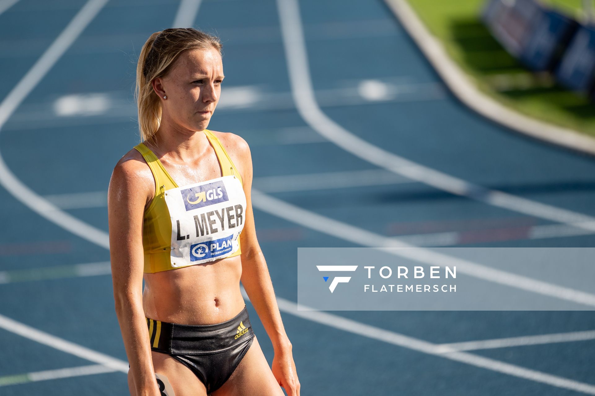 Deutsche Vizemeisterin ueber 3000m Hindernis Lea Meyer (VfL Loeningen) freut sich ueber Silber am 08.08.2020 waehrend den deutschen Leichtathletik-Meisterschaften 2020 im Eintracht-Stadion in Braunschweig