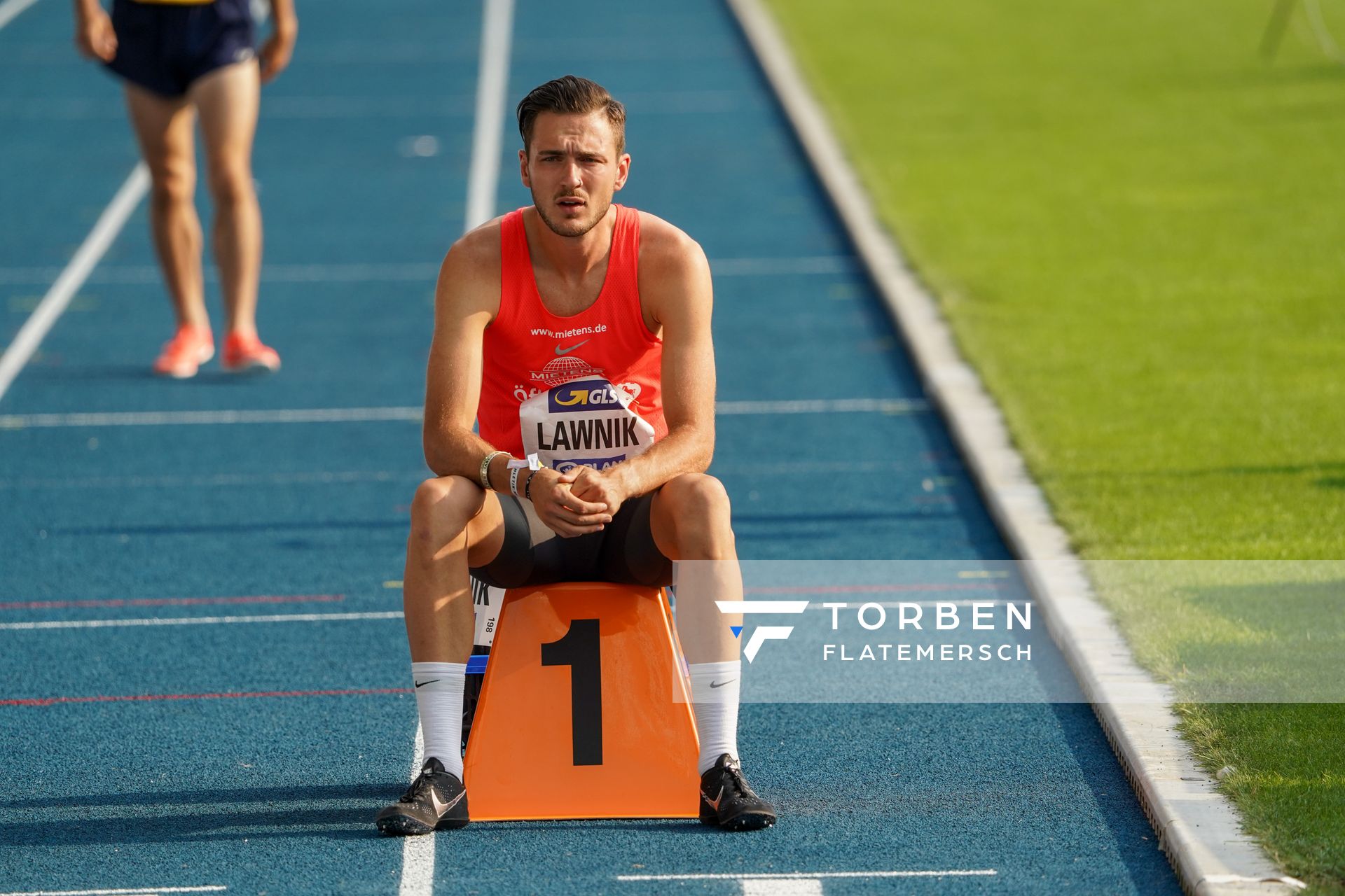 Julius Lawnik (LG Braunschweig) im 800m Finale am 09.08.2020 waehrend den deutschen Leichtathletik-Meisterschaften 2020 im Eintracht-Stadion in Braunschweig an Tag 2 (Nachmittags-Session)