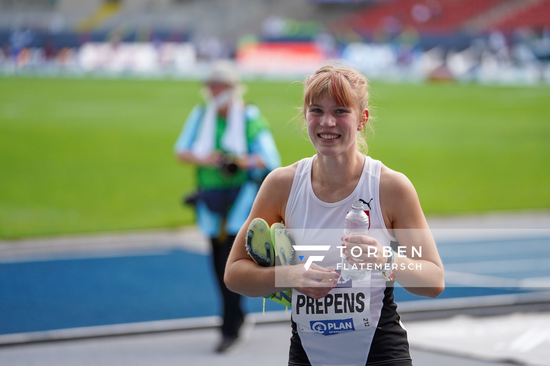 Talea Prepens (TV Cloppenburg) im 200m Finale am 09.08.2020 waehrend den deutschen Leichtathletik-Meisterschaften 2020 im Eintracht-Stadion in Braunschweig an Tag 2 (Nachmittags-Session)