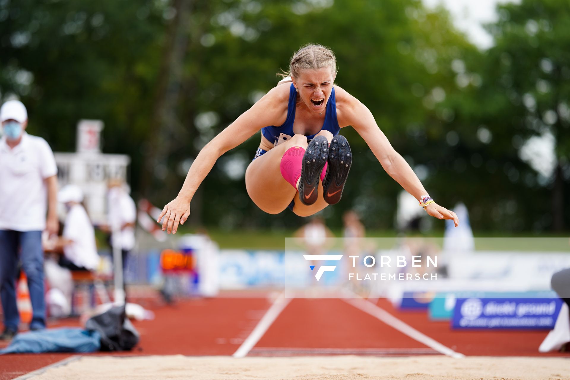 Serina Riedel (TH TSV Zeulenroda) ;Deutsche Leichtathletik-Mehrkampfmeisterschaften (Tag 1) am 22.08.2020 in Vaterstetten (Bayern)