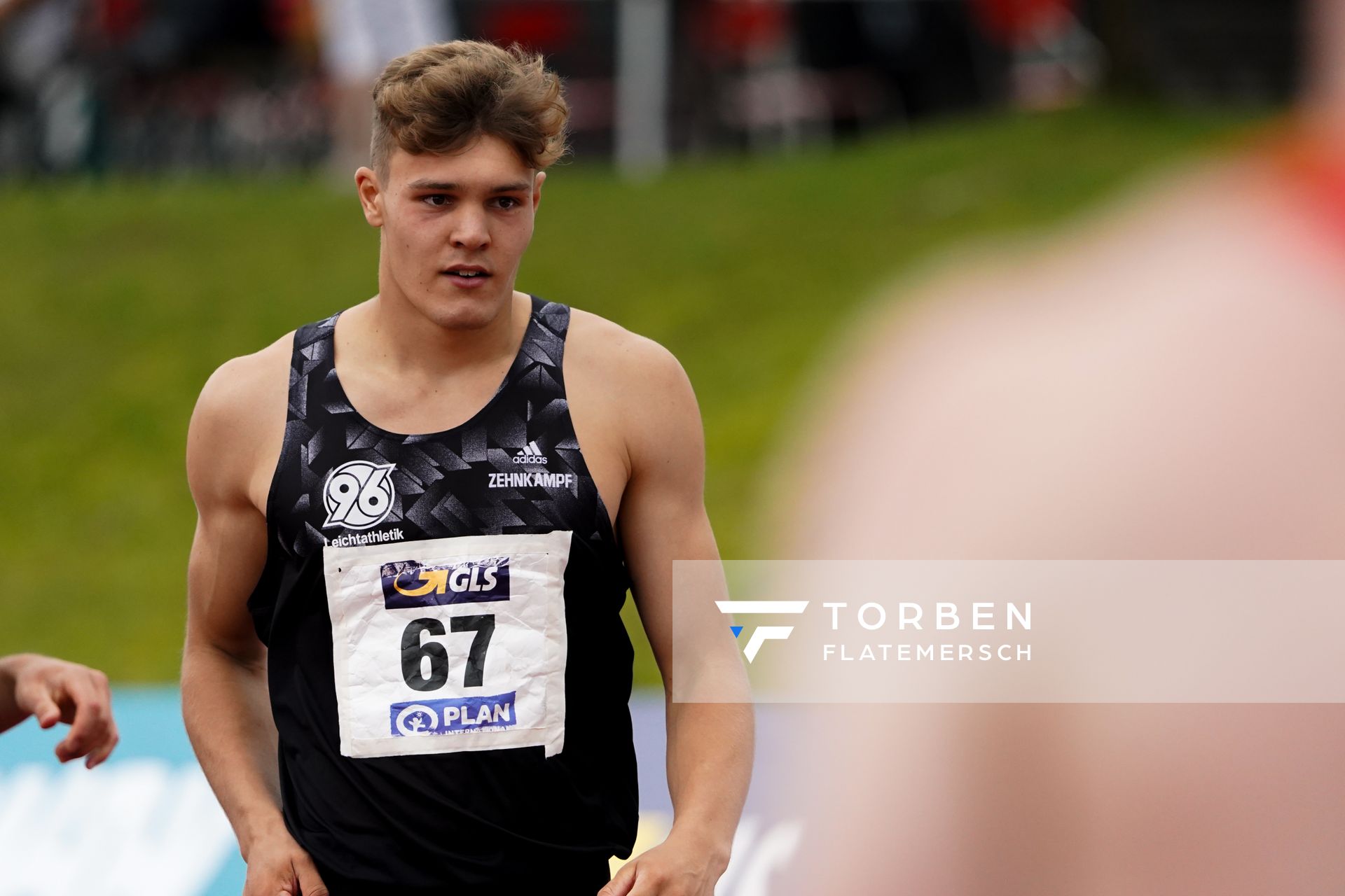 Marcel Meyer (Hannover 96) ueber 110m Huerden;Deutsche Leichtathletik-Mehrkampfmeisterschaften (Tag 2) am 22.08.2020 in Vaterstetten (Bayern)