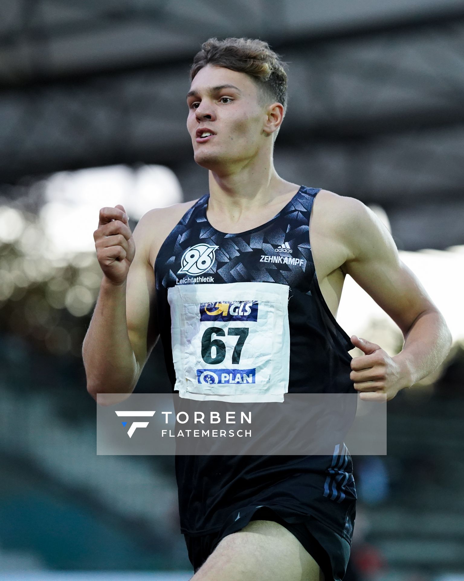 Marcel Meyer (Hannover 96) ueber 1500m ;Deutsche Leichtathletik-Mehrkampfmeisterschaften (Tag 2) am 22.08.2020 in Vaterstetten (Bayern)