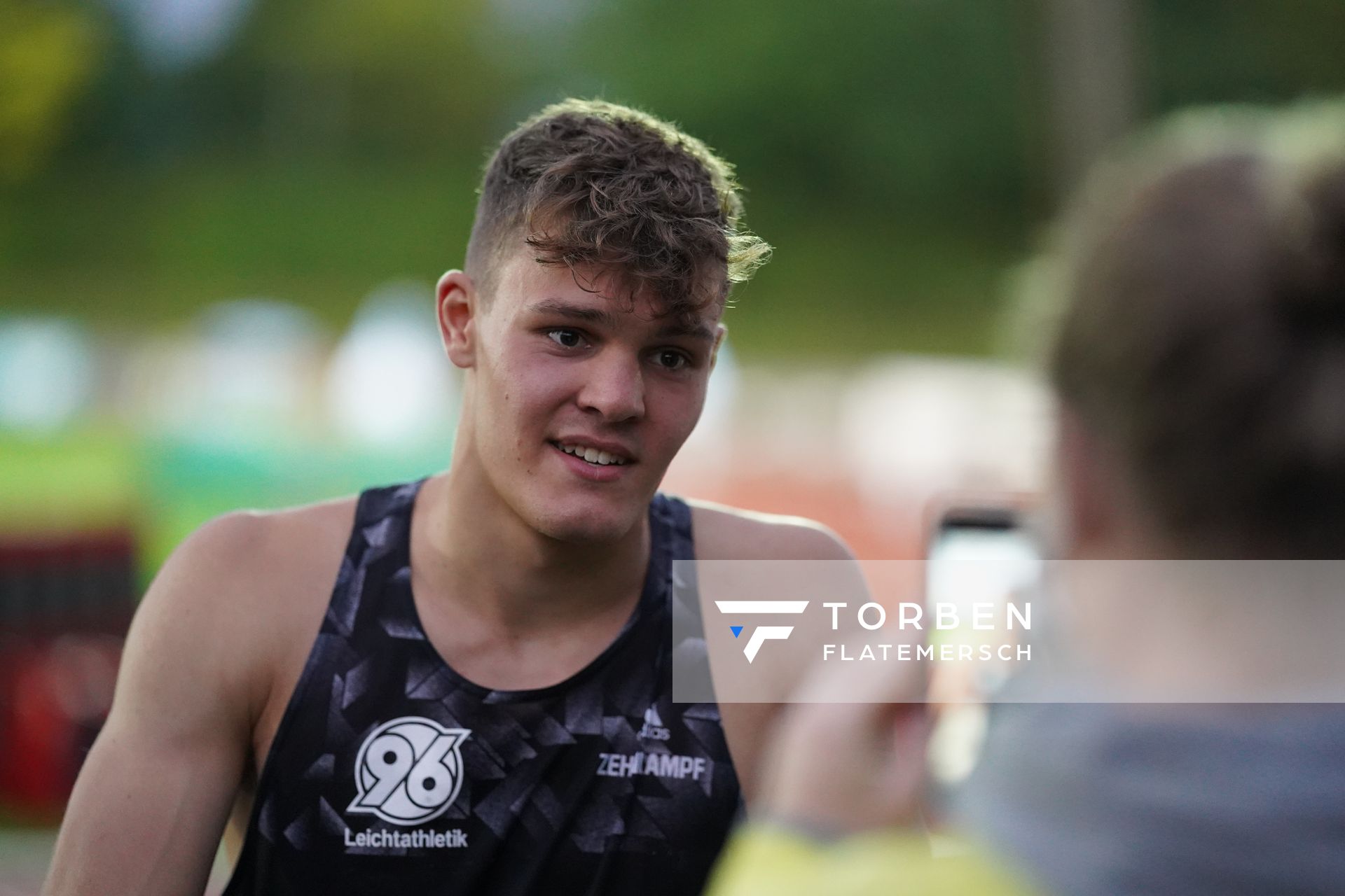 Deutscher U20 Mehrkampfmeister Marcel Meyer (Hannover 96) im Interview;Deutsche Leichtathletik-Mehrkampfmeisterschaften (Tag 2) am 22.08.2020 in Vaterstetten (Bayern)