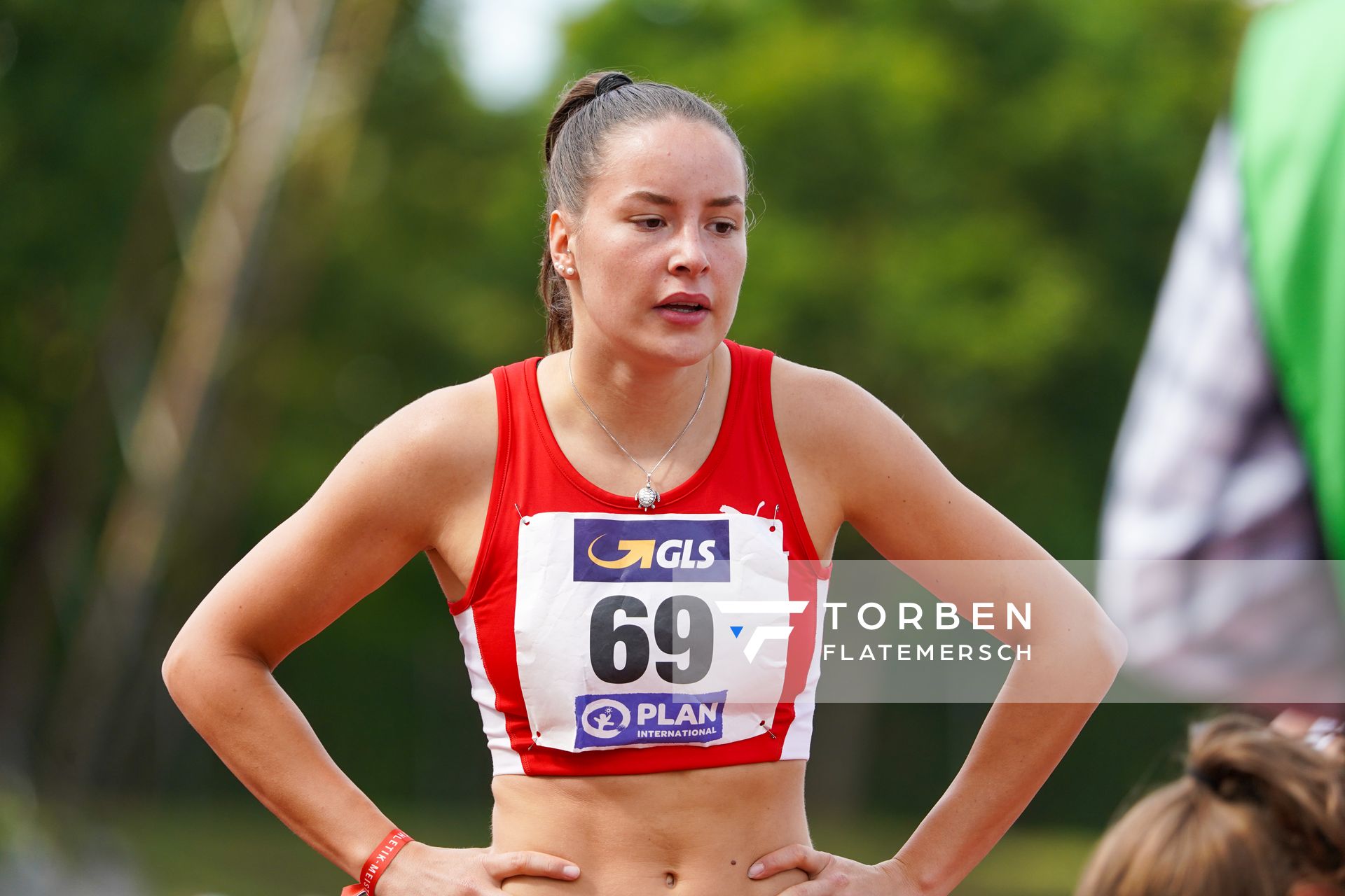 Mandy Muenkle (LG Filstal); Deutsche Leichtathletik-Mehrkampfmeisterschaften (Tag 3) am 23.08.2020 in Vaterstetten (Bayern)