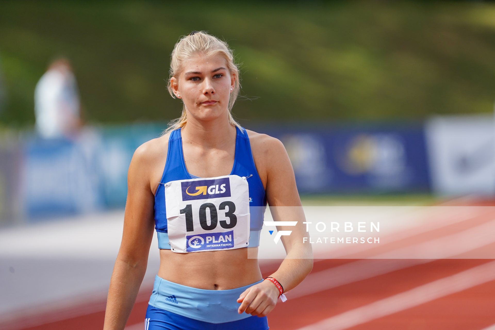 Lara Siemer (Rukeli Trollmann e. V.); Deutsche Leichtathletik-Mehrkampfmeisterschaften (Tag 3) am 23.08.2020 in Vaterstetten (Bayern)