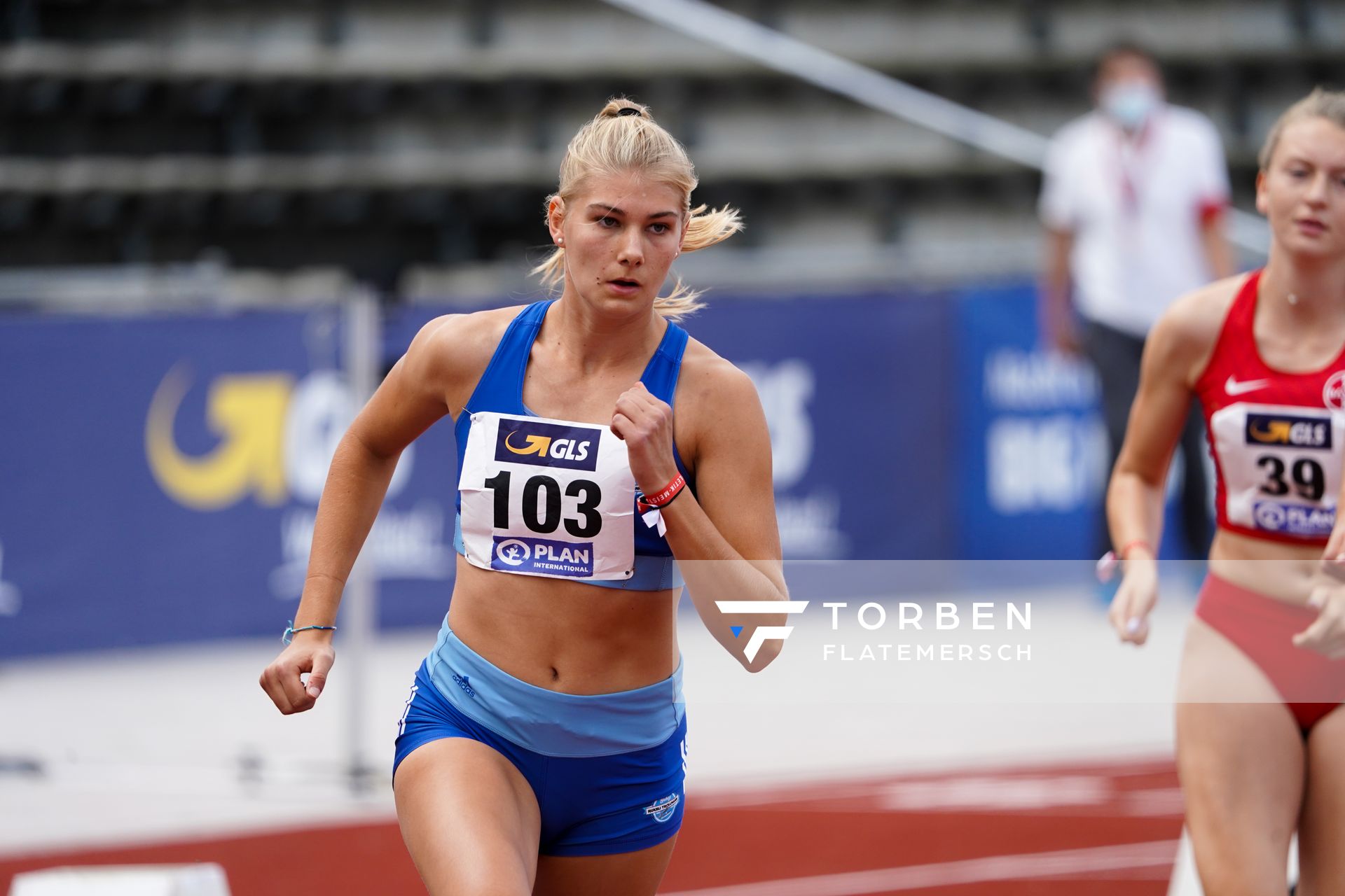 Lara Siemer (Rukeli Trollmann e. V.); Deutsche Leichtathletik-Mehrkampfmeisterschaften (Tag 3) am 23.08.2020 in Vaterstetten (Bayern)