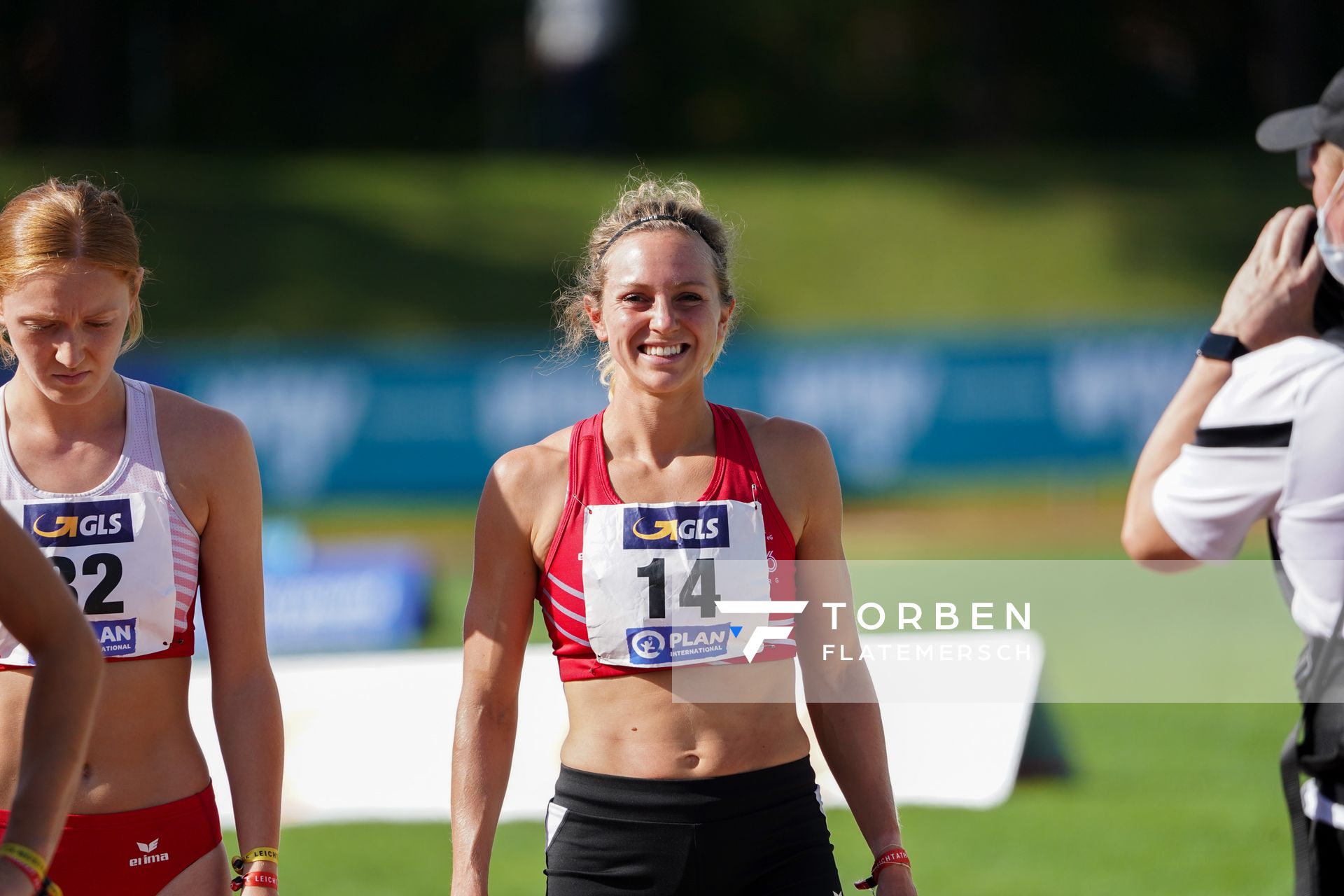 Marion Brunner (SWC Regensburg); Deutsche Leichtathletik-Mehrkampfmeisterschaften (Tag 3) am 23.08.2020 in Vaterstetten (Bayern)