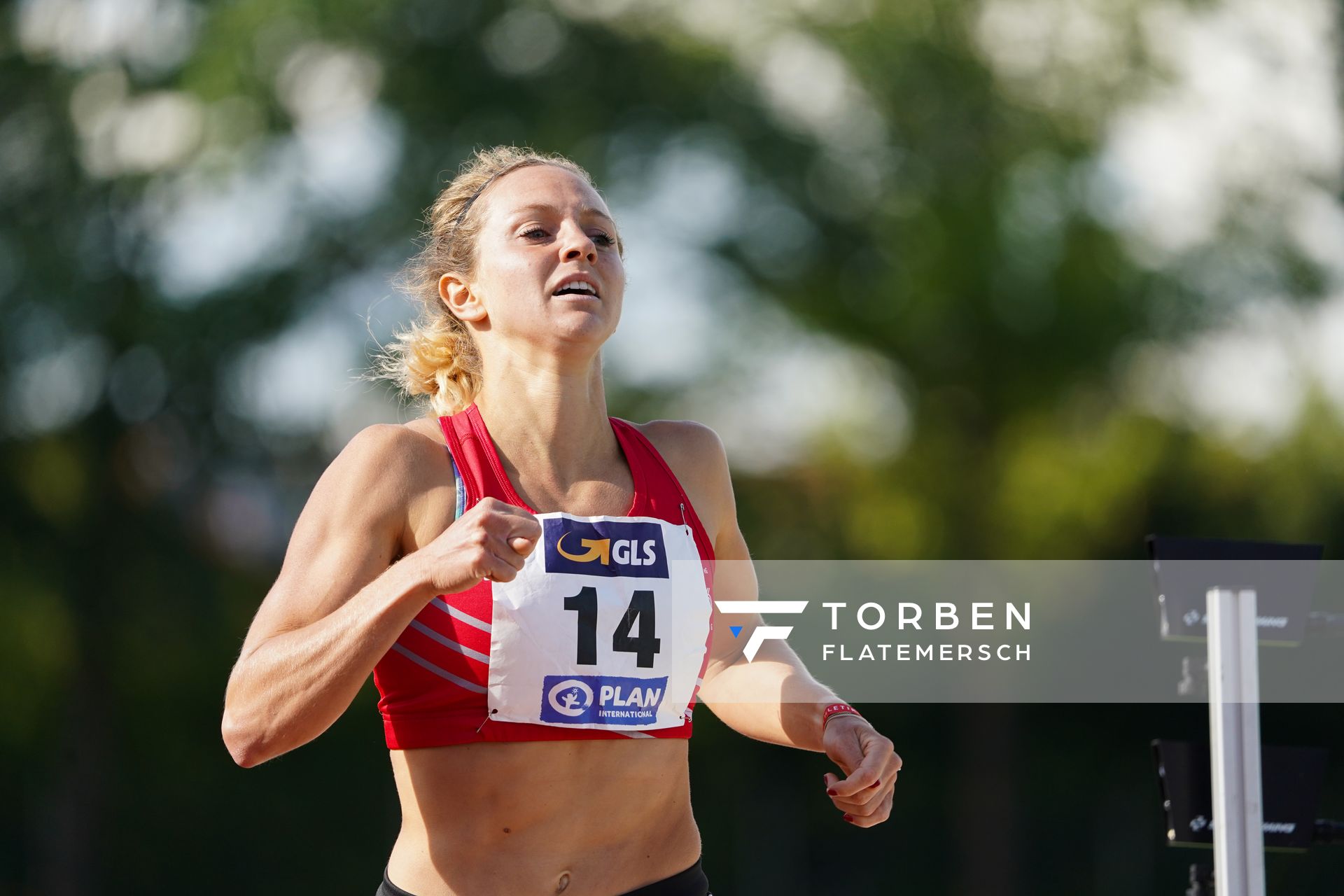 Marion Brunner (SWC Regensburg); Deutsche Leichtathletik-Mehrkampfmeisterschaften (Tag 3) am 23.08.2020 in Vaterstetten (Bayern)