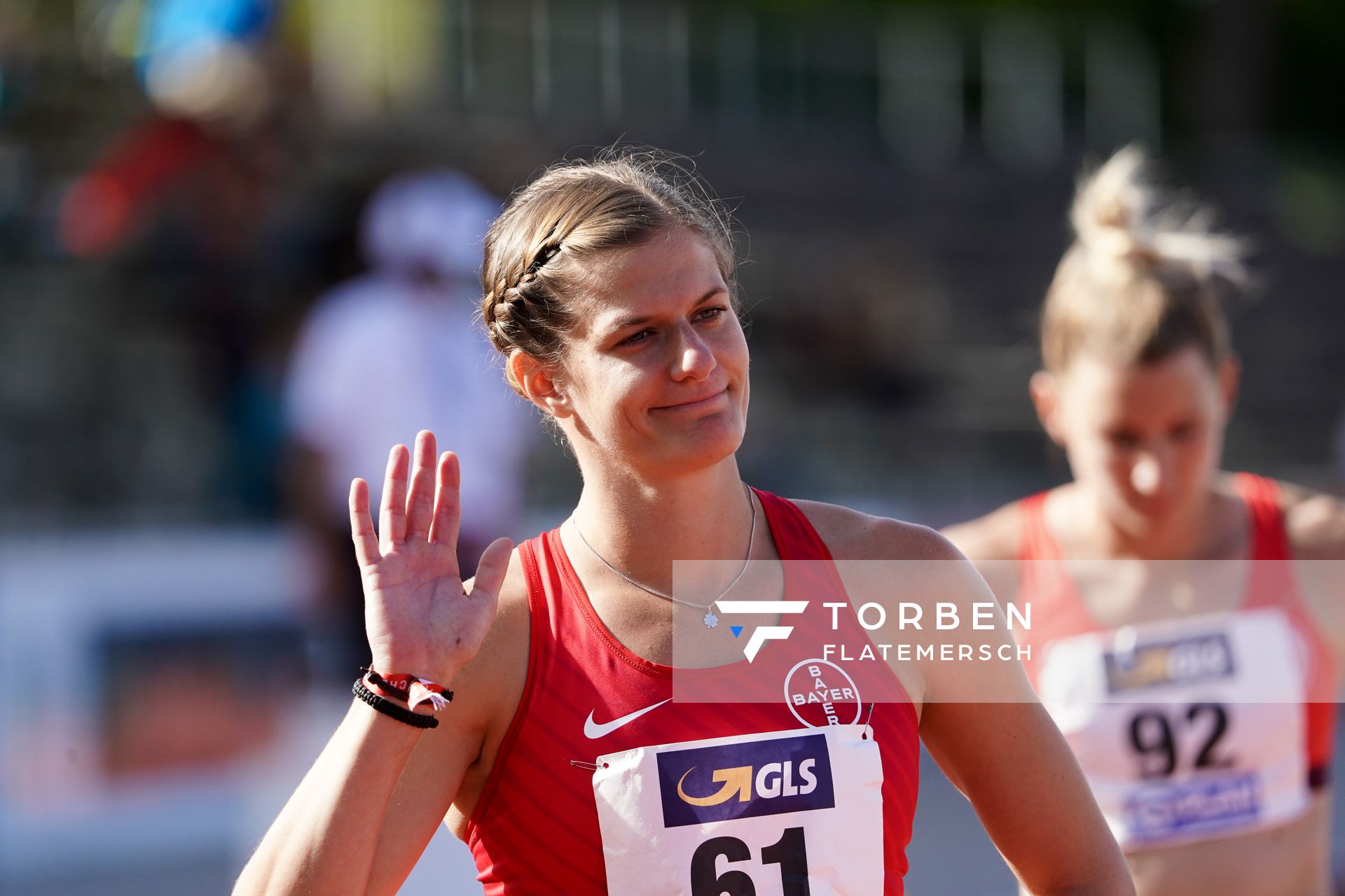 Anna Maiwald (TSV Bayer 04 Leverkusen); Deutsche Leichtathletik-Mehrkampfmeisterschaften (Tag 3) am 23.08.2020 in Vaterstetten (Bayern)