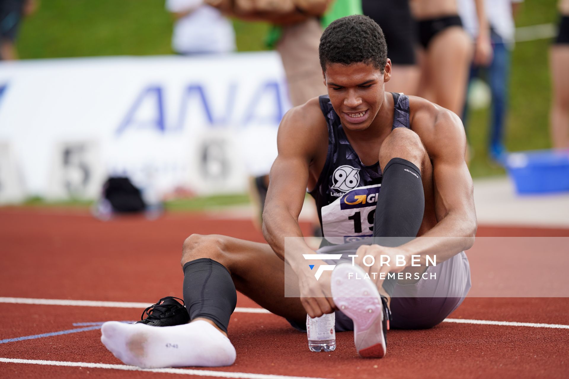 Deutscher Mehrkampfmeister Malik Diakite (Hannover 96) ; Deutsche Leichtathletik-Mehrkampfmeisterschaften (Tag 3) am 23.08.2020 in Vaterstetten (Bayern)