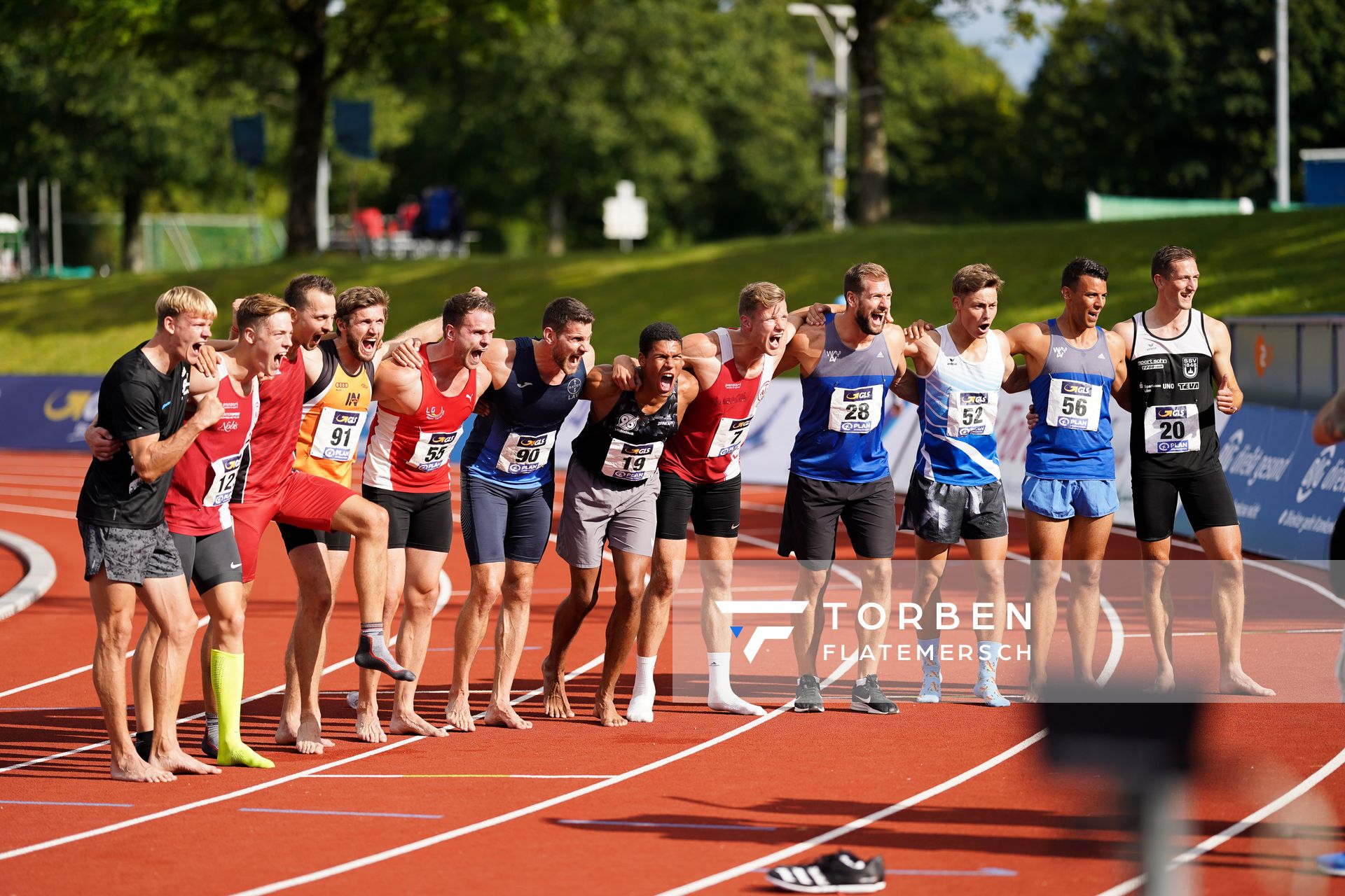 Die Mehrkaempfer; Deutsche Leichtathletik-Mehrkampfmeisterschaften (Tag 3) am 23.08.2020 in Vaterstetten (Bayern)