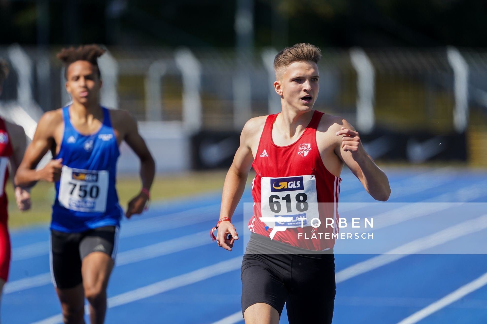 Tyrel Prenz (SC Potsdam) im 400m Vorlauf am 04.09.2020 waehrend den deutschen Leichtathletik-Jugendmeisterschaften im Frankenstadion in Heilbronn (Tag1)