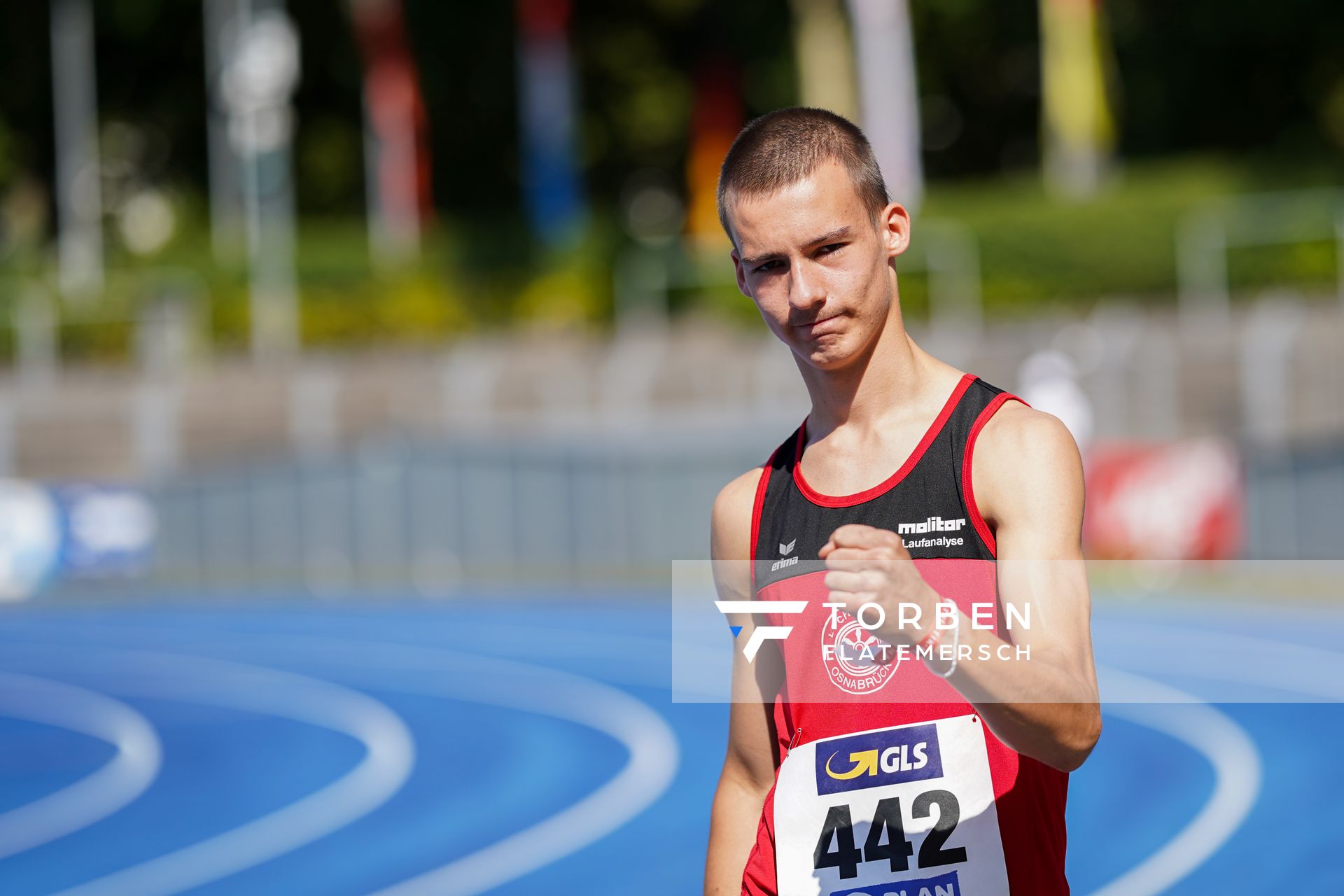 Florian Kroll (LG Osnabrueck) im 400m Vorlauf am 04.09.2020 waehrend den deutschen Leichtathletik-Jugendmeisterschaften im Frankenstadion in Heilbronn (Tag1)