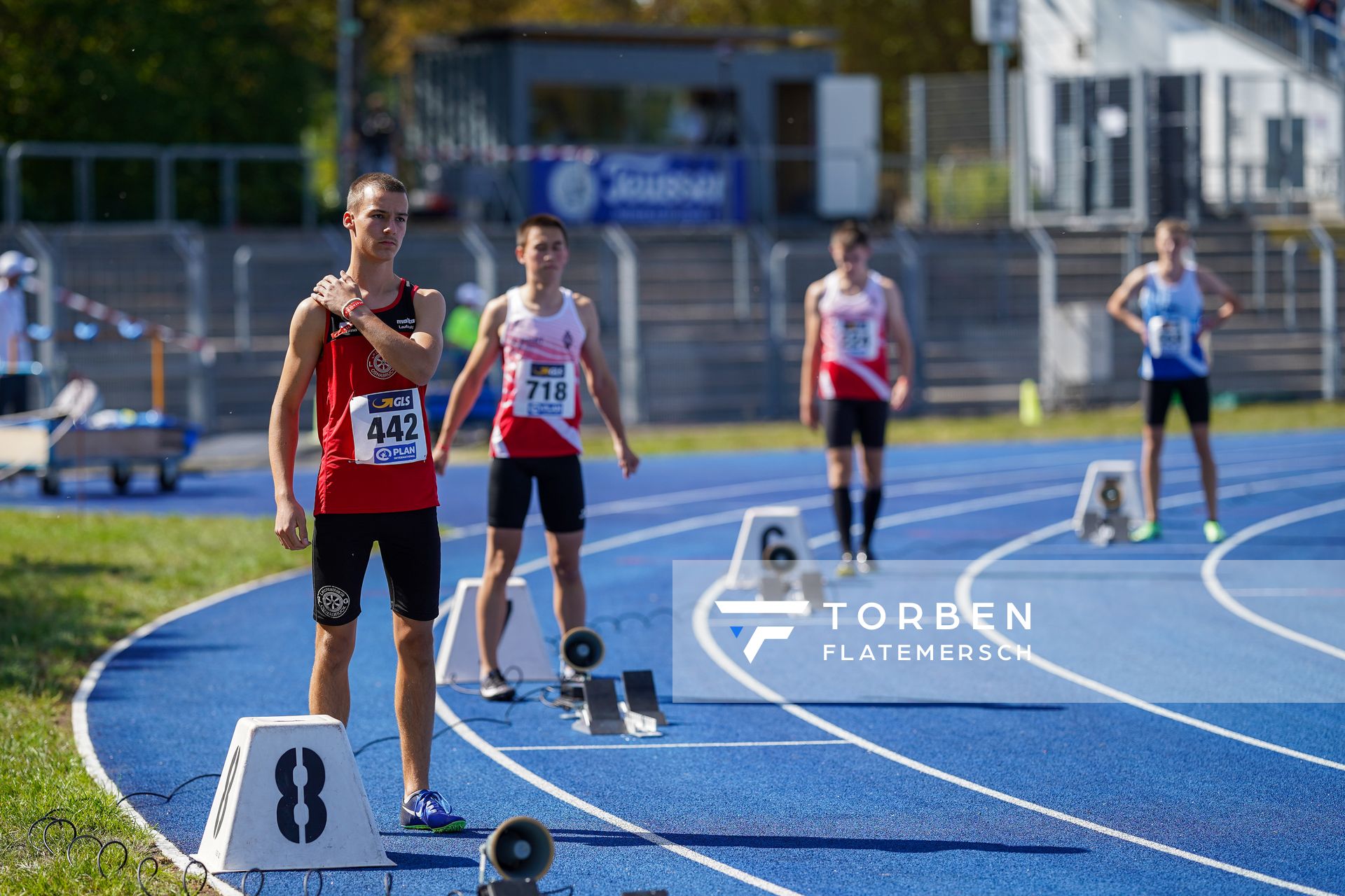 Florian Kroll (LG Osnabrueck) im 400m Vorlauf am 04.09.2020 waehrend den deutschen Leichtathletik-Jugendmeisterschaften im Frankenstadion in Heilbronn (Tag1)