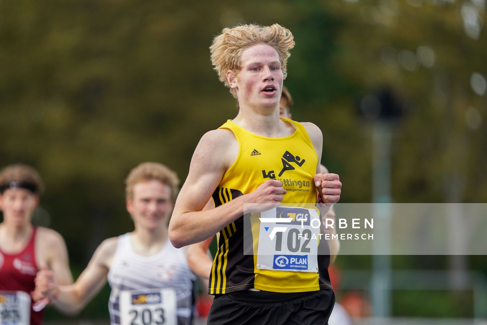 Maik Bruse (LG Goettingen) im 1500m Vorlauf am 04.09.2020 waehrend den deutschen Leichtathletik-Jugendmeisterschaften im Frankenstadion in Heilbronn (Tag1)