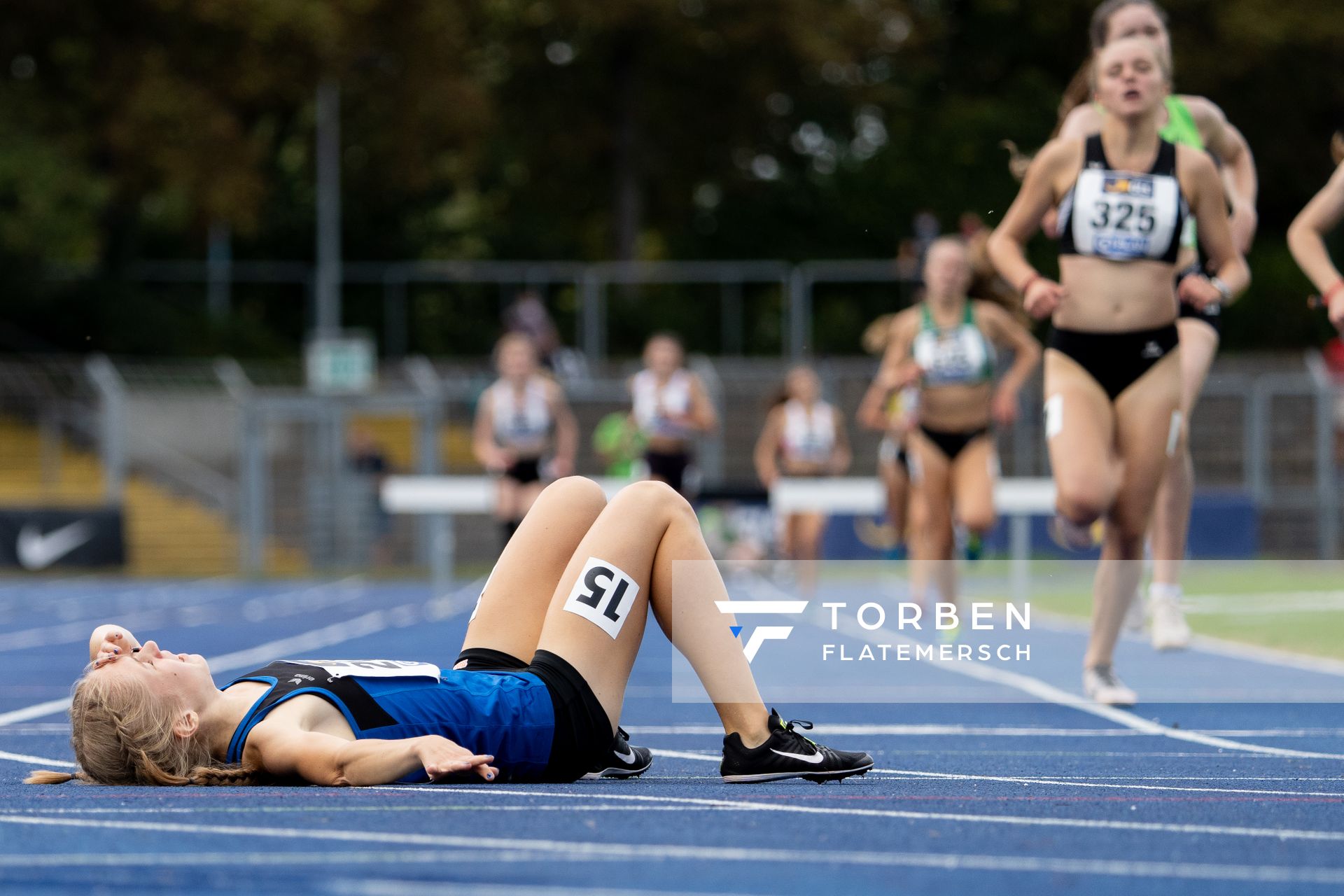 Ronja Funck (TV Jahn Walsrode) ueber 2000m Hindernis am 04.09.2020 waehrend den deutschen Leichtathletik-Jugendmeisterschaften im Frankenstadion in Heilbronn (Tag1)