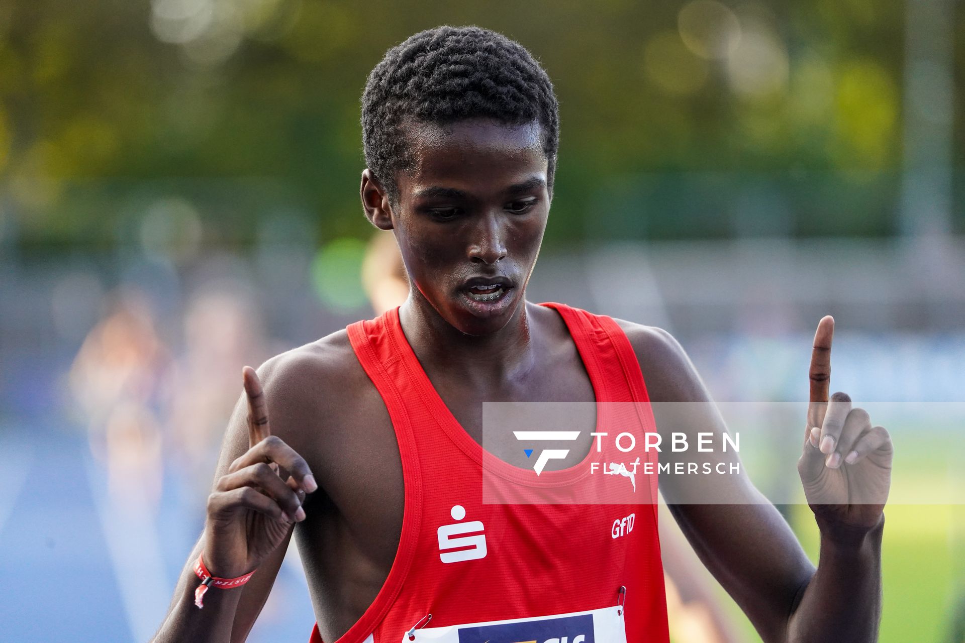 Yassin Mohumed (LG Olympia Dortmund) am 04.09.2020 waehrend den deutschen Leichtathletik-Jugendmeisterschaften im Frankenstadion in Heilbronn (Tag1)