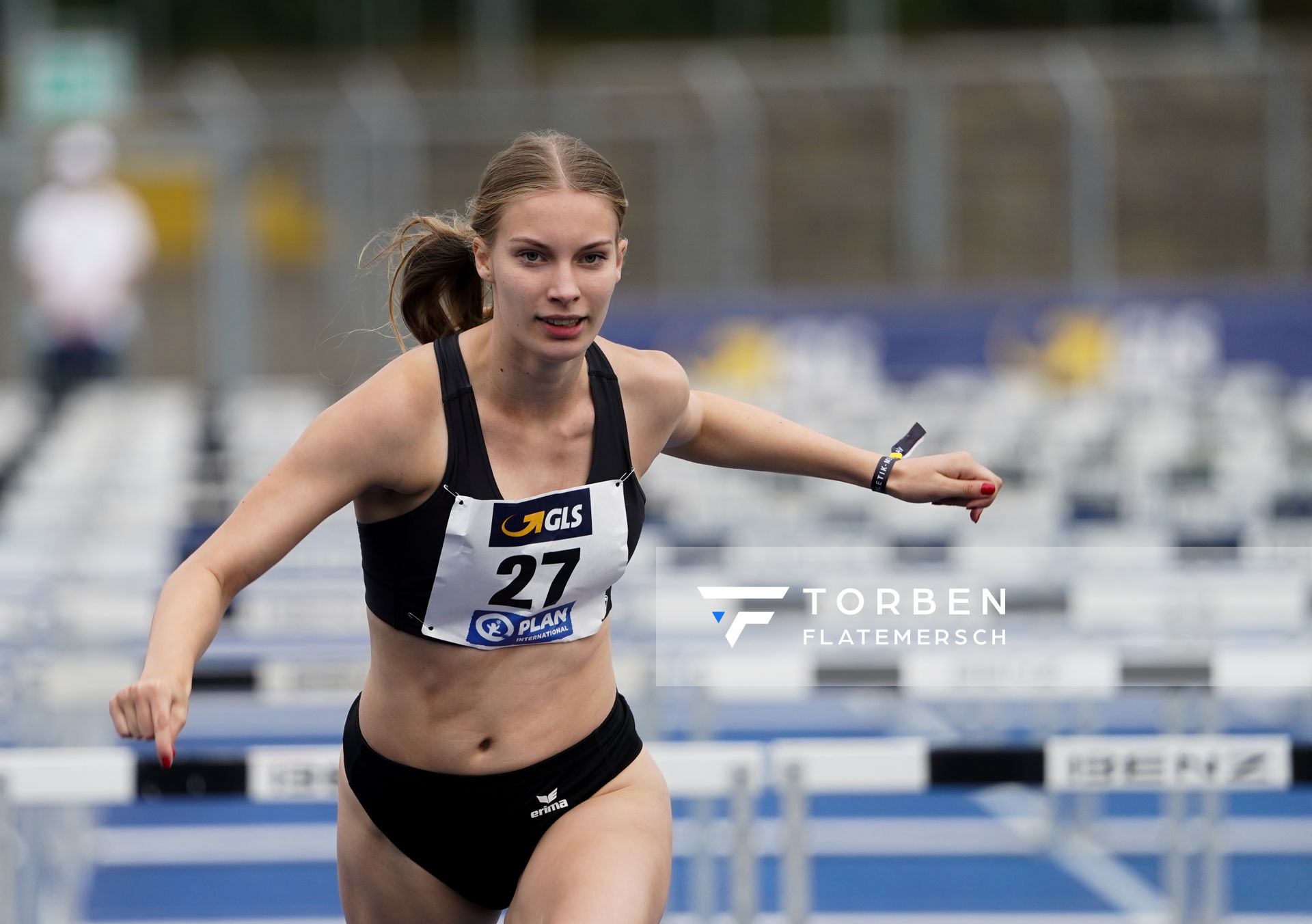 Michelle Aulbert (TK Berenbostel) am 05.09.2020 waehrend den deutschen Leichtathletik-Jugendmeisterschaften im Frankenstadion in Heilbronn (Tag2)