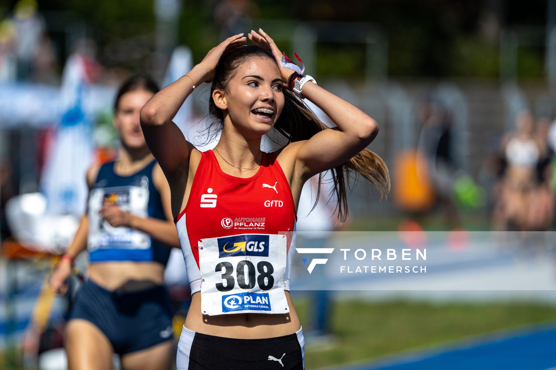 Anna Malia Hense (LG Olympia Dortmund) am 05.09.2020 waehrend den deutschen Leichtathletik-Jugendmeisterschaften im Frankenstadion in Heilbronn (Tag2)