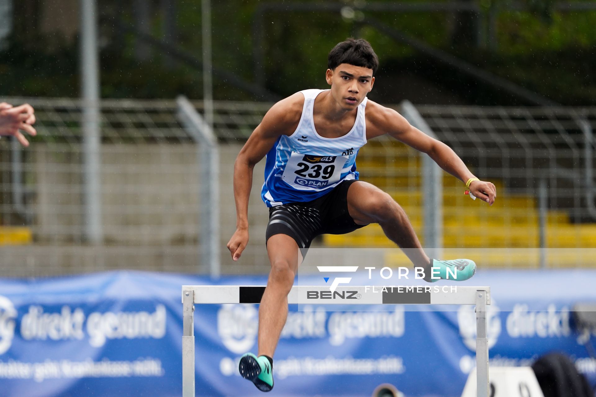 Jason Gordon (OTB Osnabrueck) ueber 400m Huerden am 05.09.2020 waehrend den deutschen Leichtathletik-Jugendmeisterschaften im Frankenstadion in Heilbronn (Tag2)