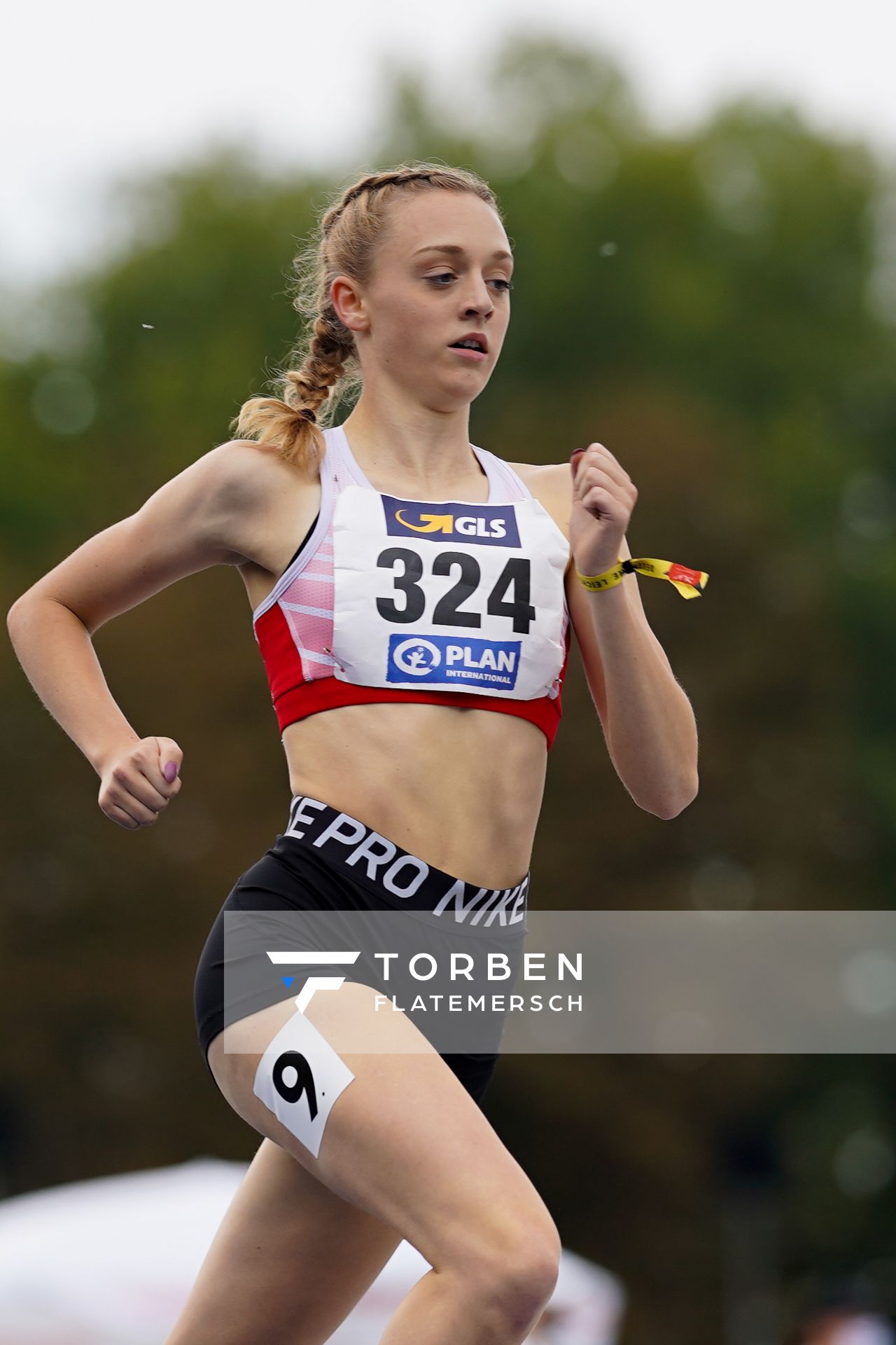 Nele Heymann (TuS Haren) im 1500m Finale am 05.09.2020 waehrend den deutschen Leichtathletik-Jugendmeisterschaften im Frankenstadion in Heilbronn (Tag2)